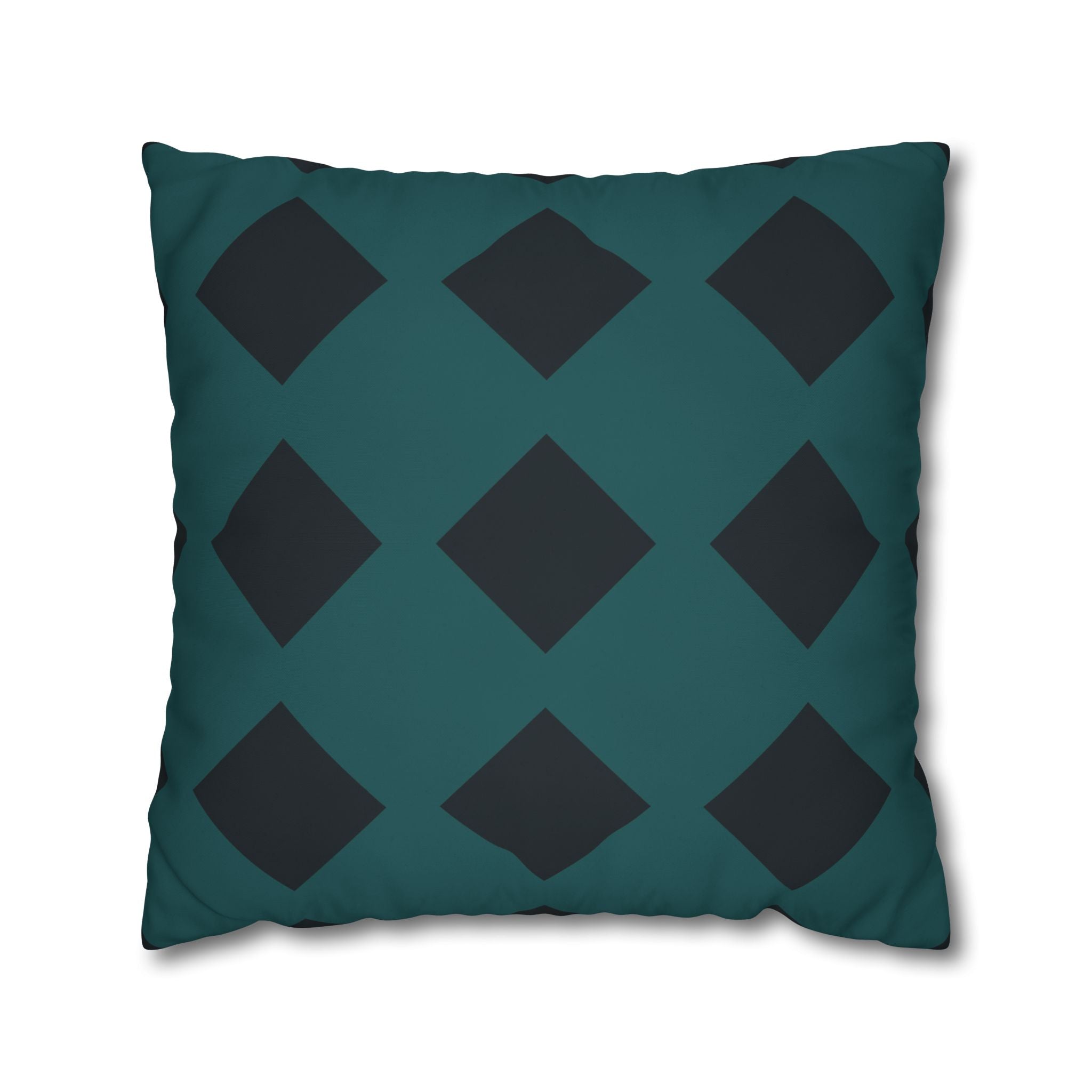 Teal Geometric Diamond Pillowcase