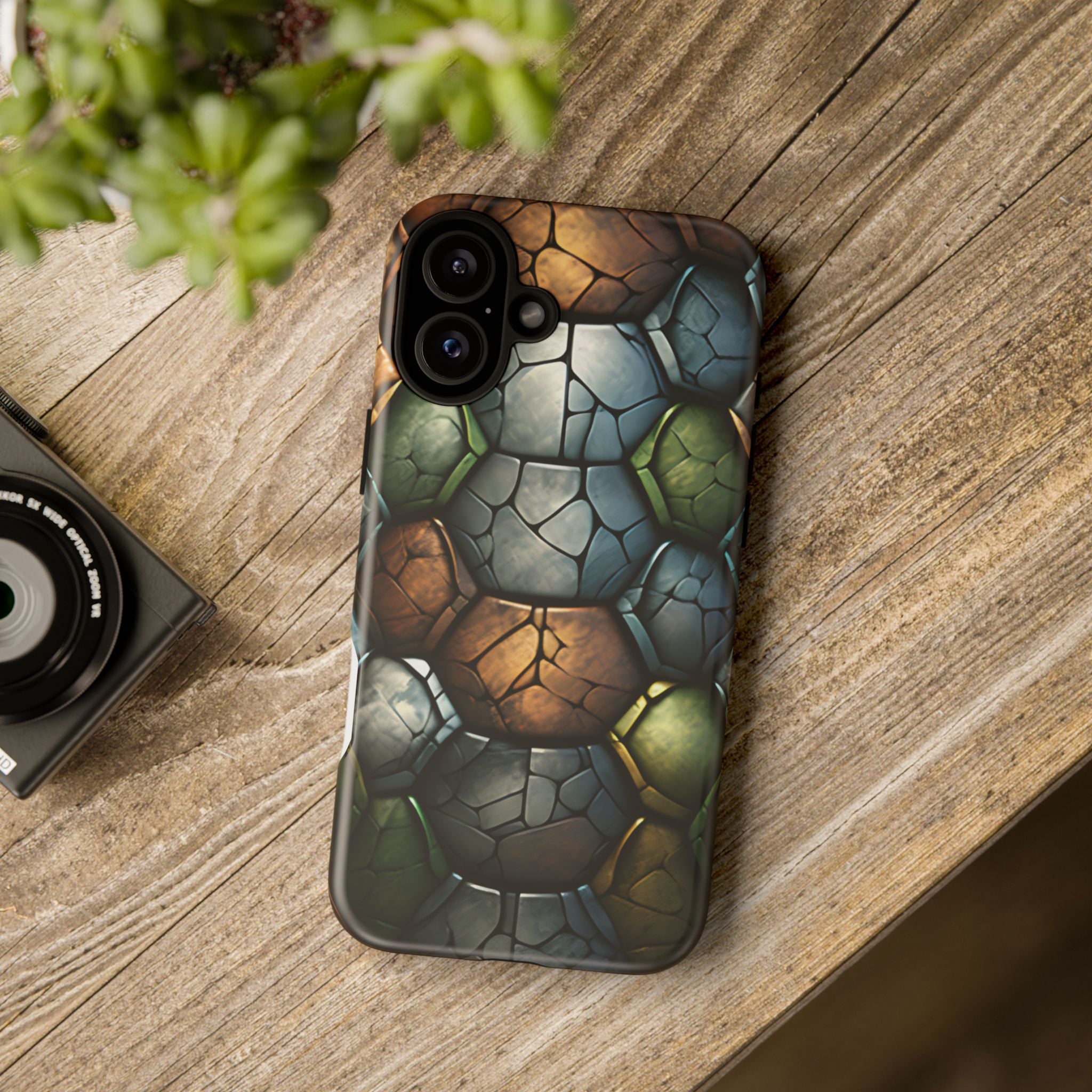 Hexagon Stone iPhone Case - Rugged Texture