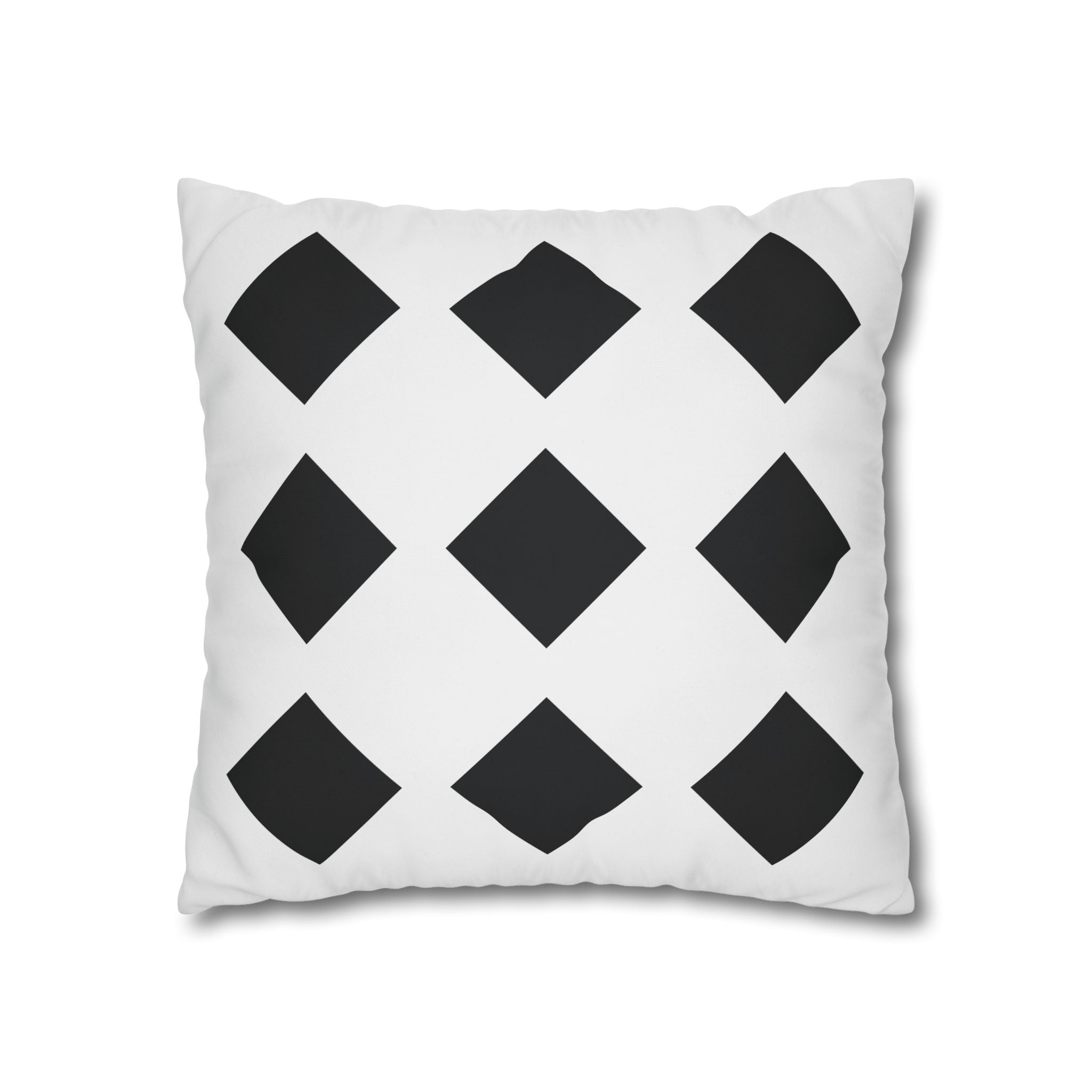 Black Diamond Grid Pillowcase - Geometric Design