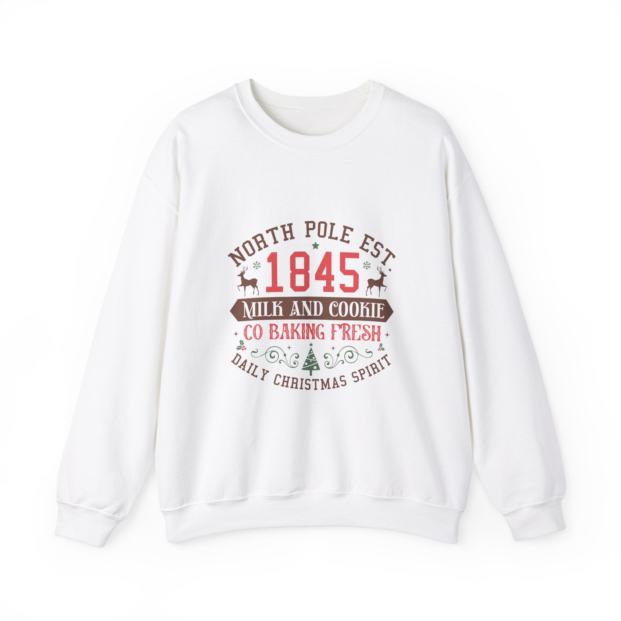 1845 North Pole Milk & Cookie Xmas Sweatshirt