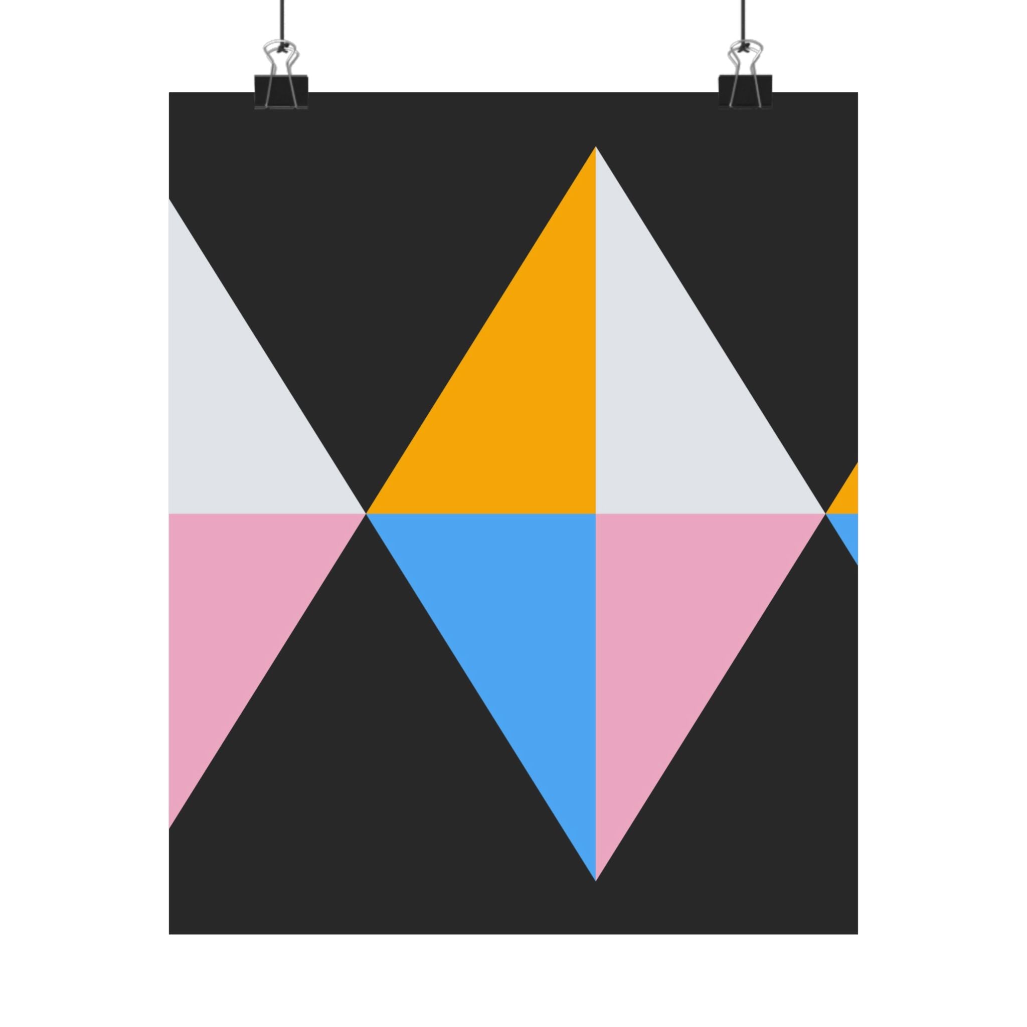 Geometric Triangle Art Poster