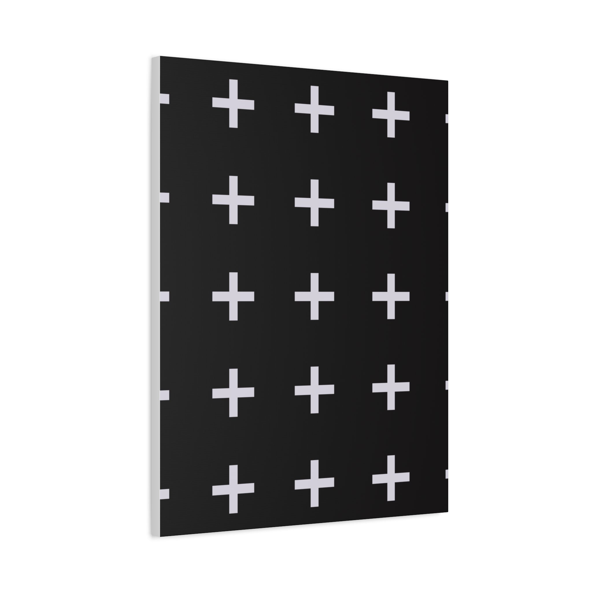 Minimalist Plus Sign Grid Canvas Art