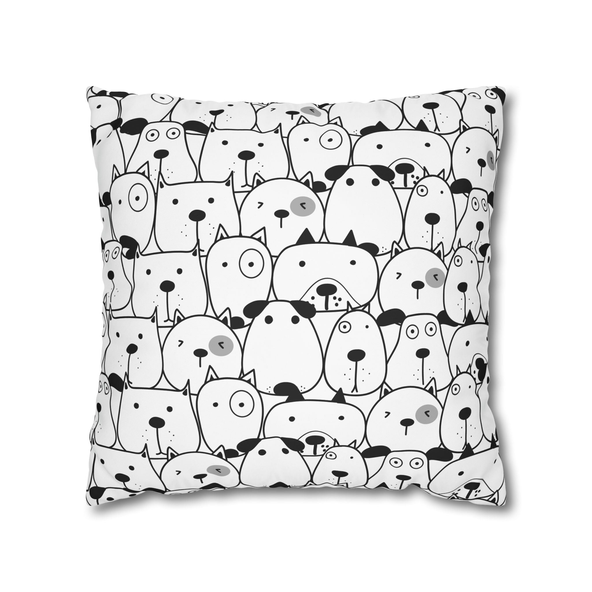 Cute Puppy Faces Pillowcase - Dog Pattern