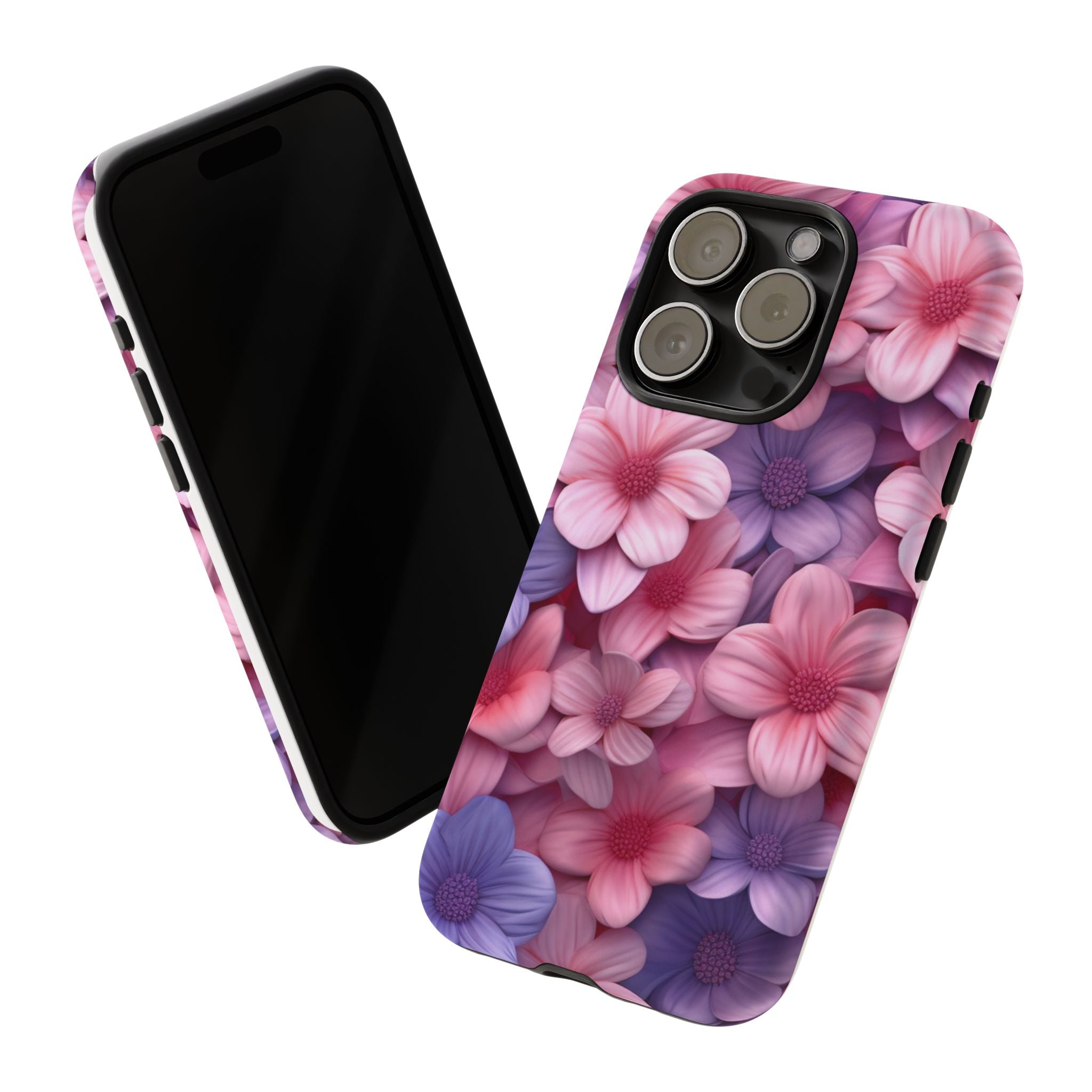 Floral Bloom Hexagon Stone iPhone Case