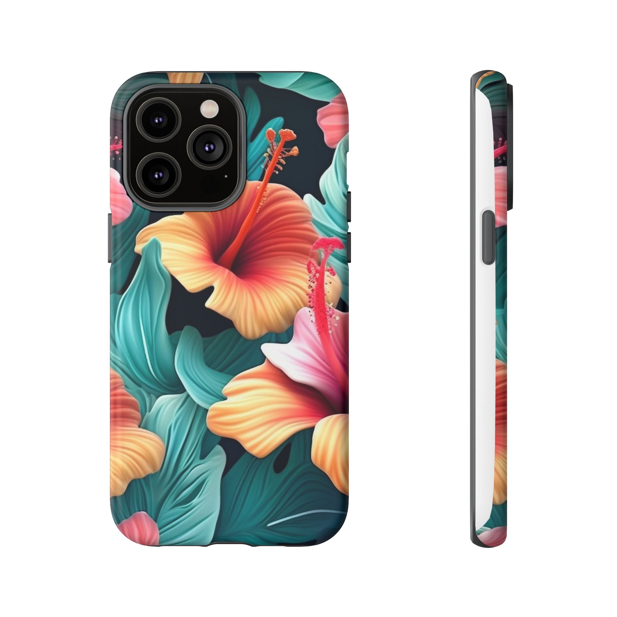 Tropical Hibiscus Hexagon iPhone Case