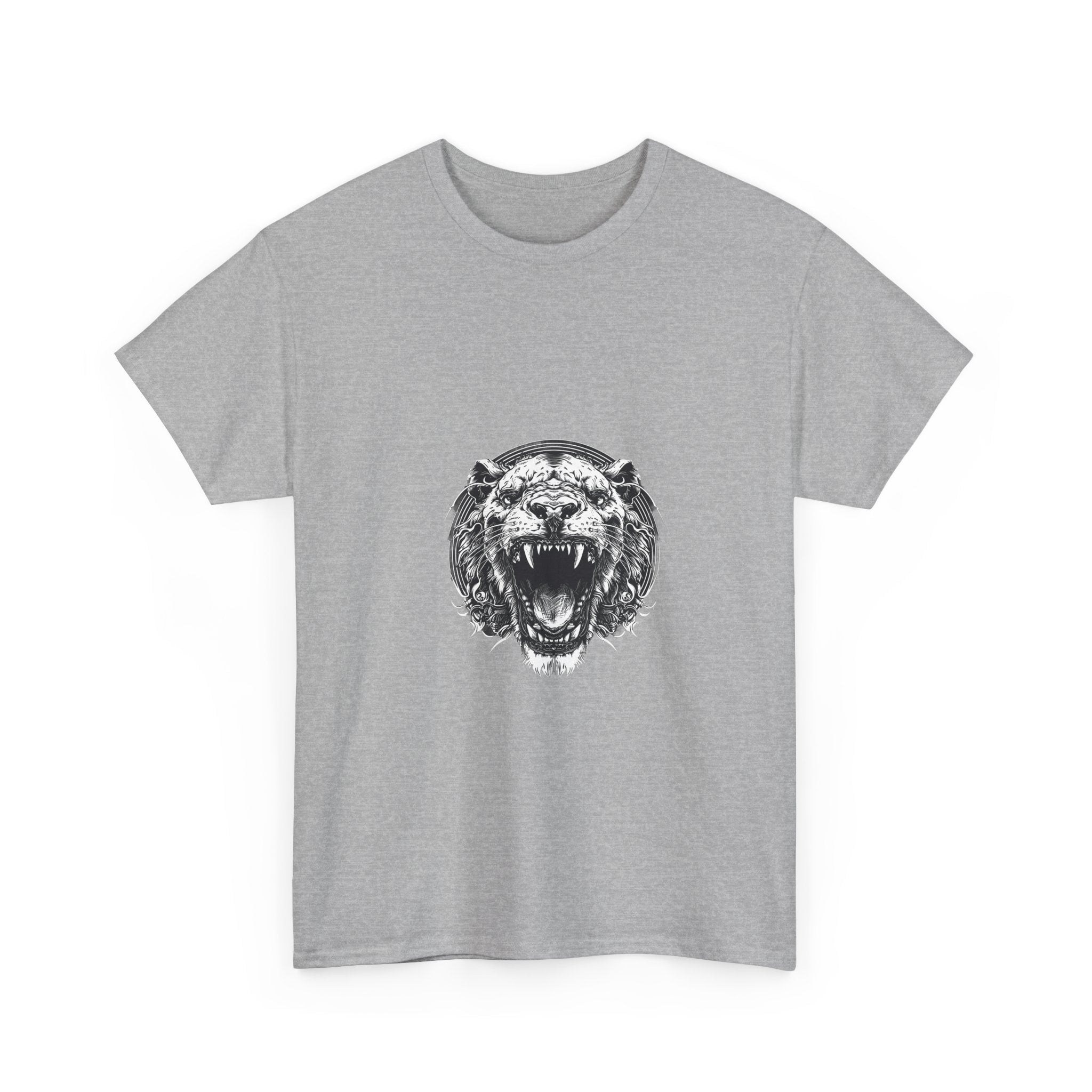 Lion Head Tattoo Style T-Shirt