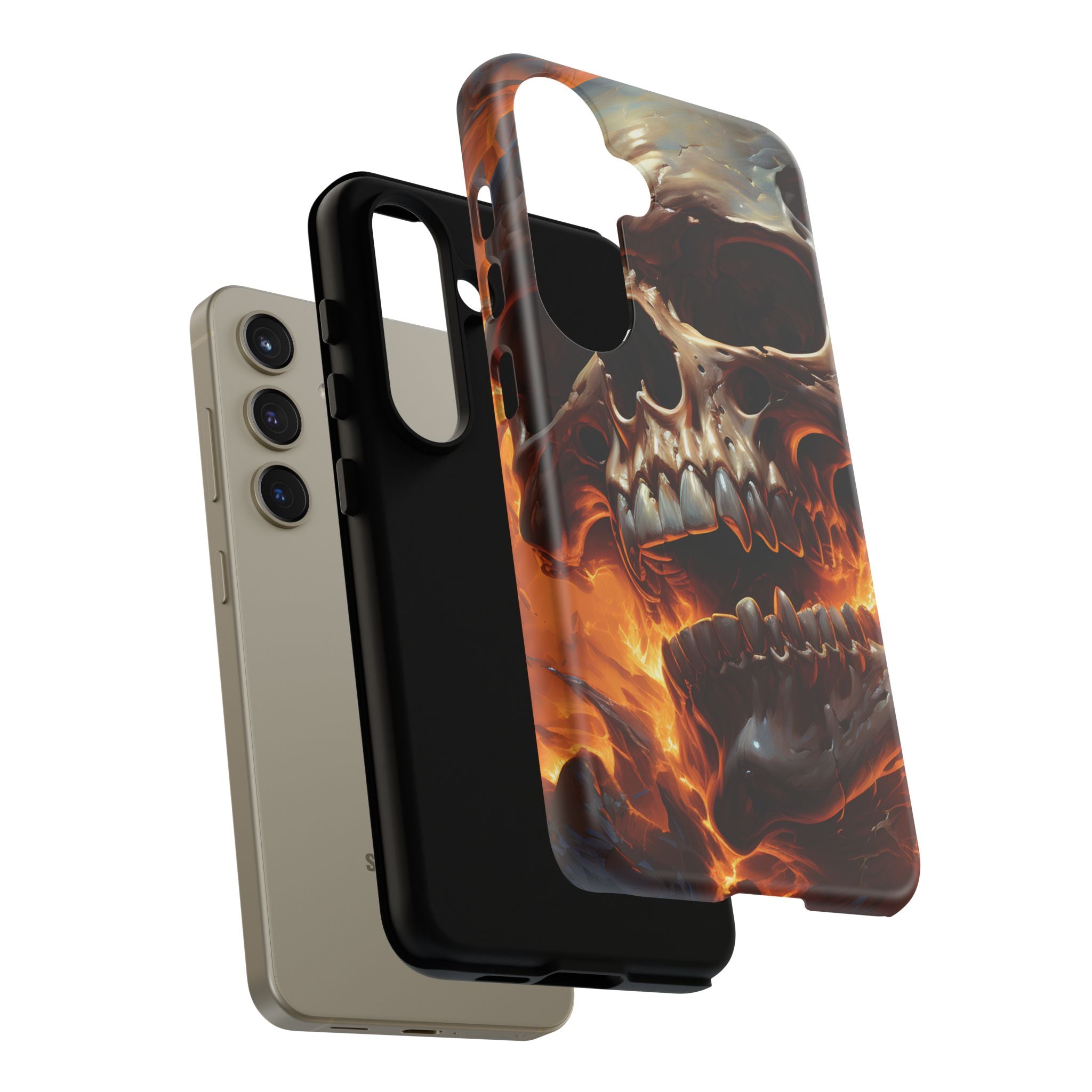 Fiery Skull Samsung Phone Case