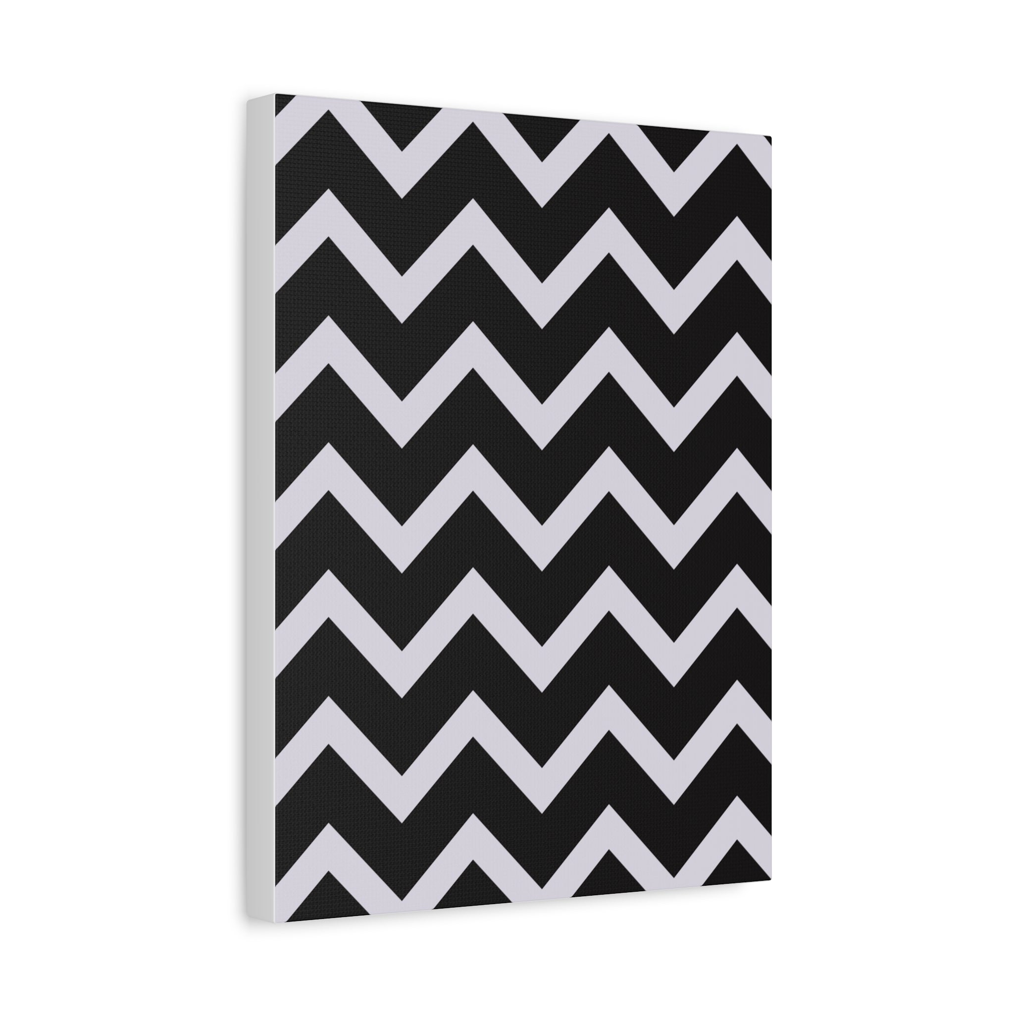 Modern Chevron Zigzag Matte Canvas Art