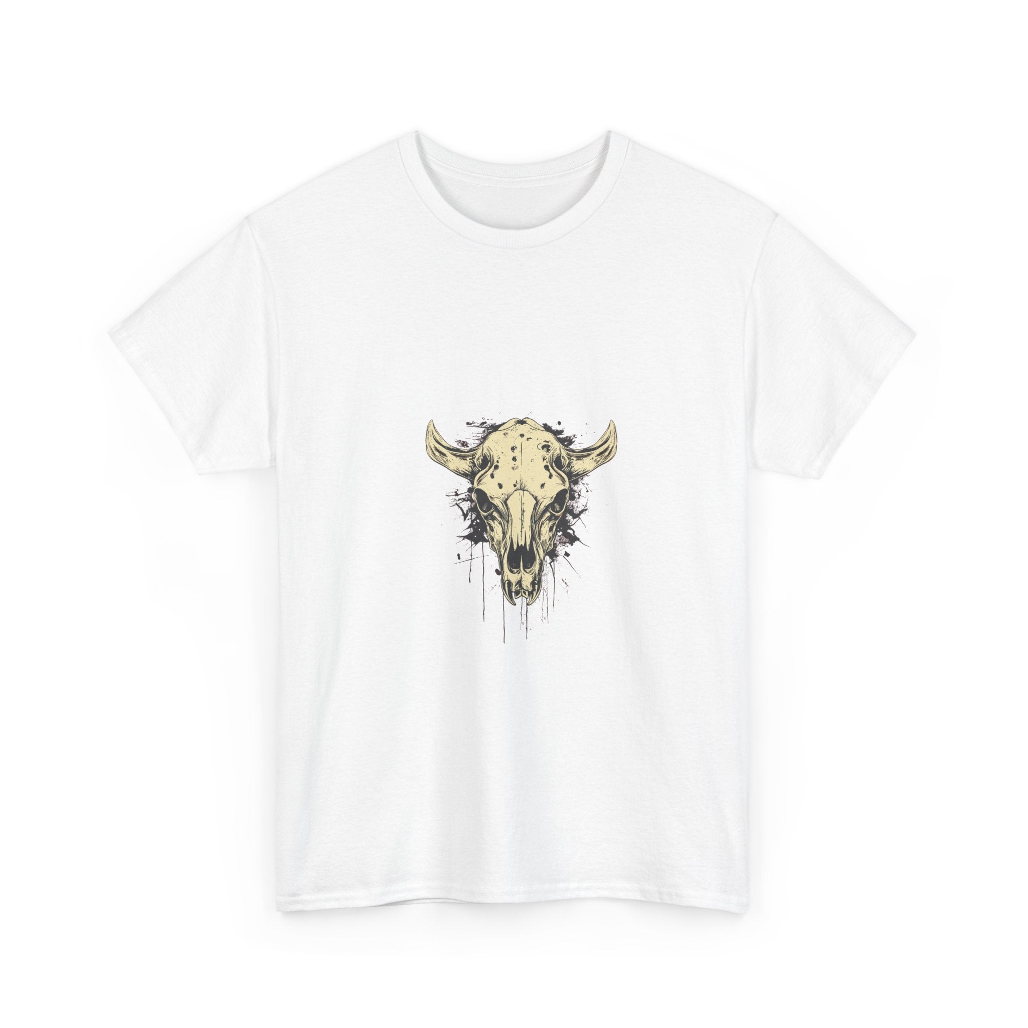 Grunge Bull Skull Vintage T-Shirt