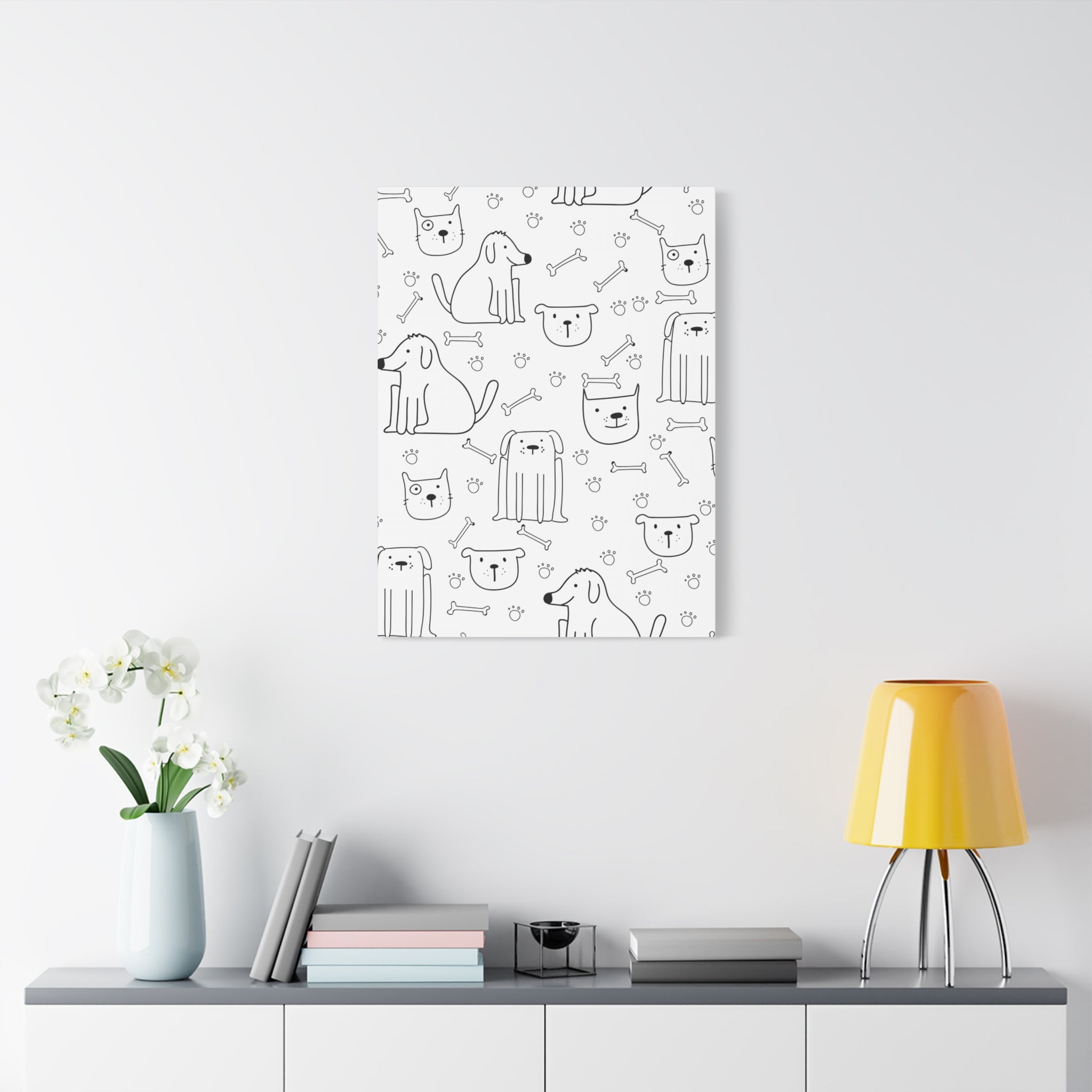 Cute Dogs & Cats Canvas Print