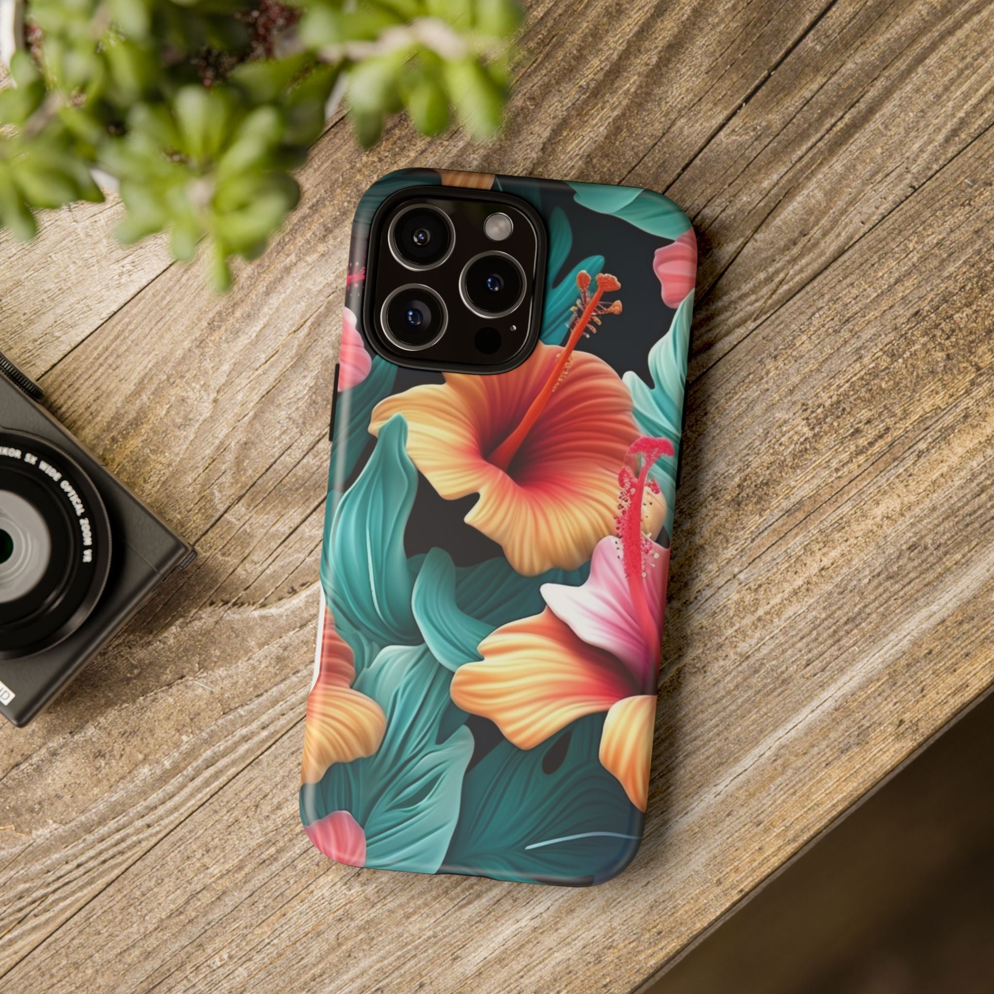 Tropical Hibiscus Hexagon iPhone Case