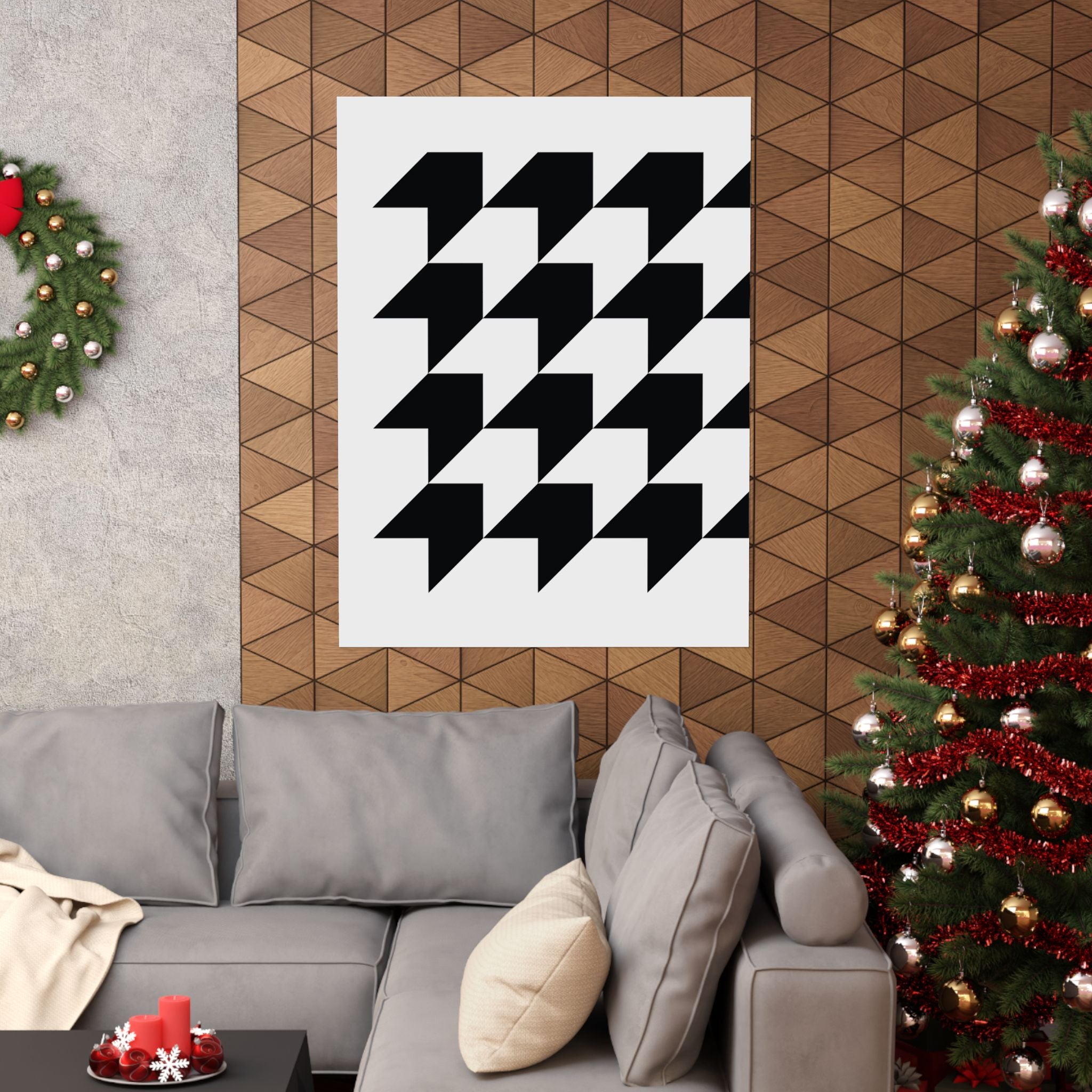 Geometric Arrow Tessellation Poster