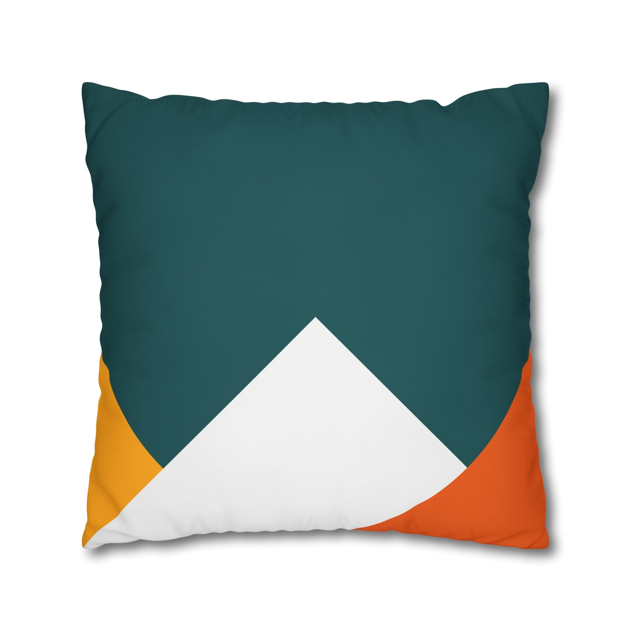 Geometric Teal & Orange Pillowcase