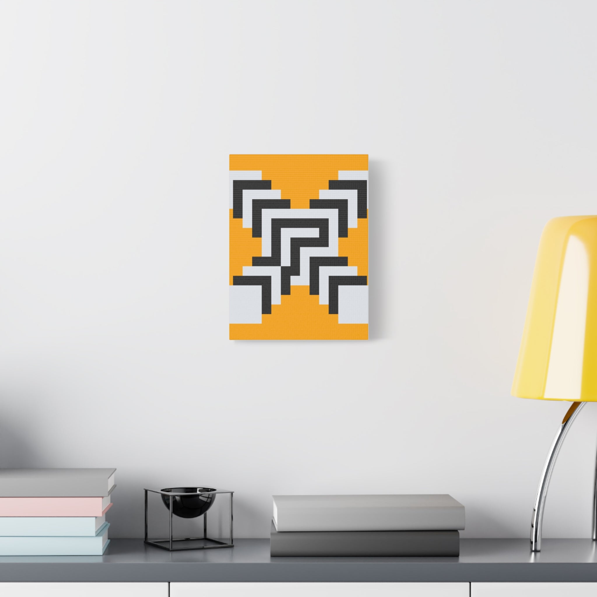 Geometric Orange Canvas Wall Art