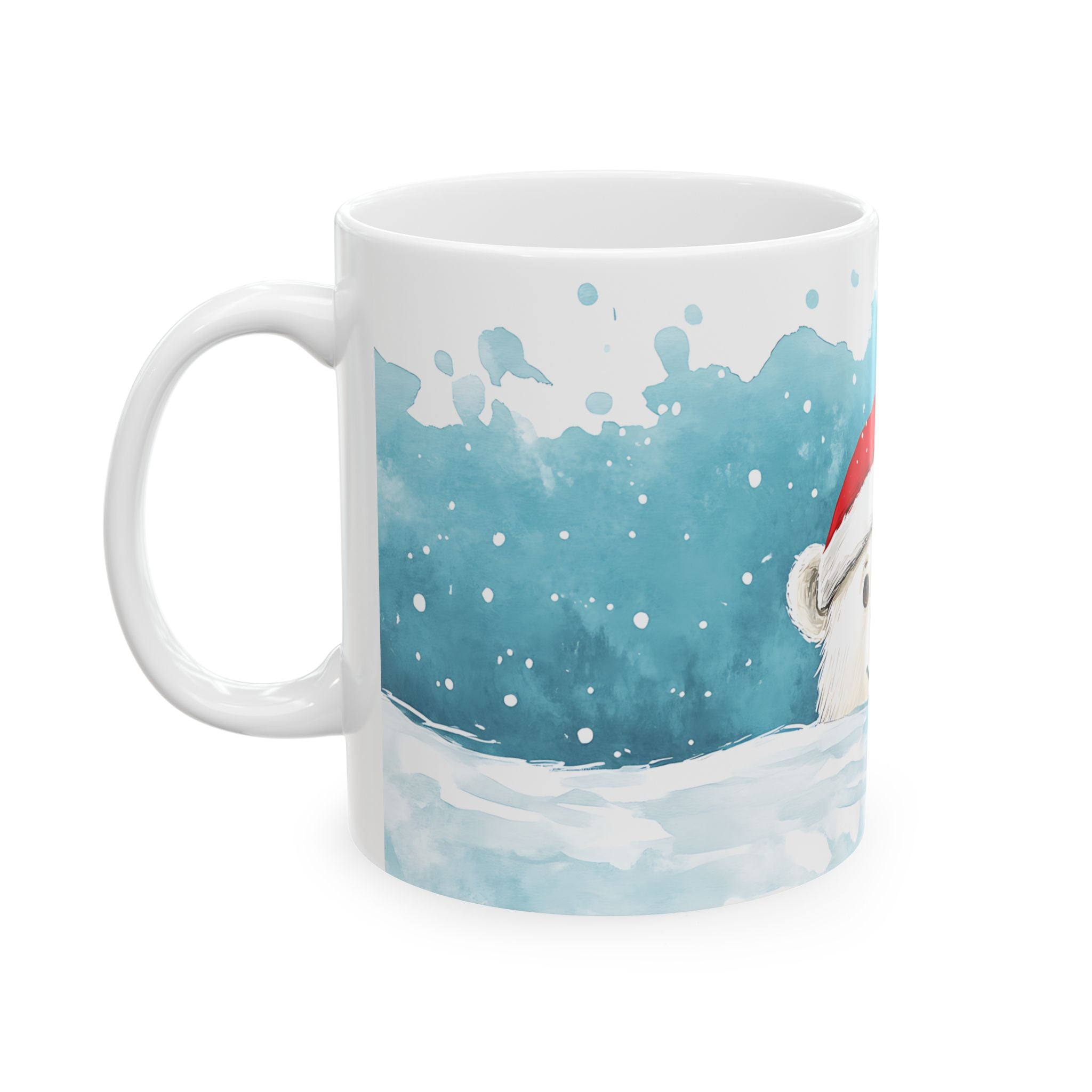 Polar Bear Santa Mug - Cute Winter Mug