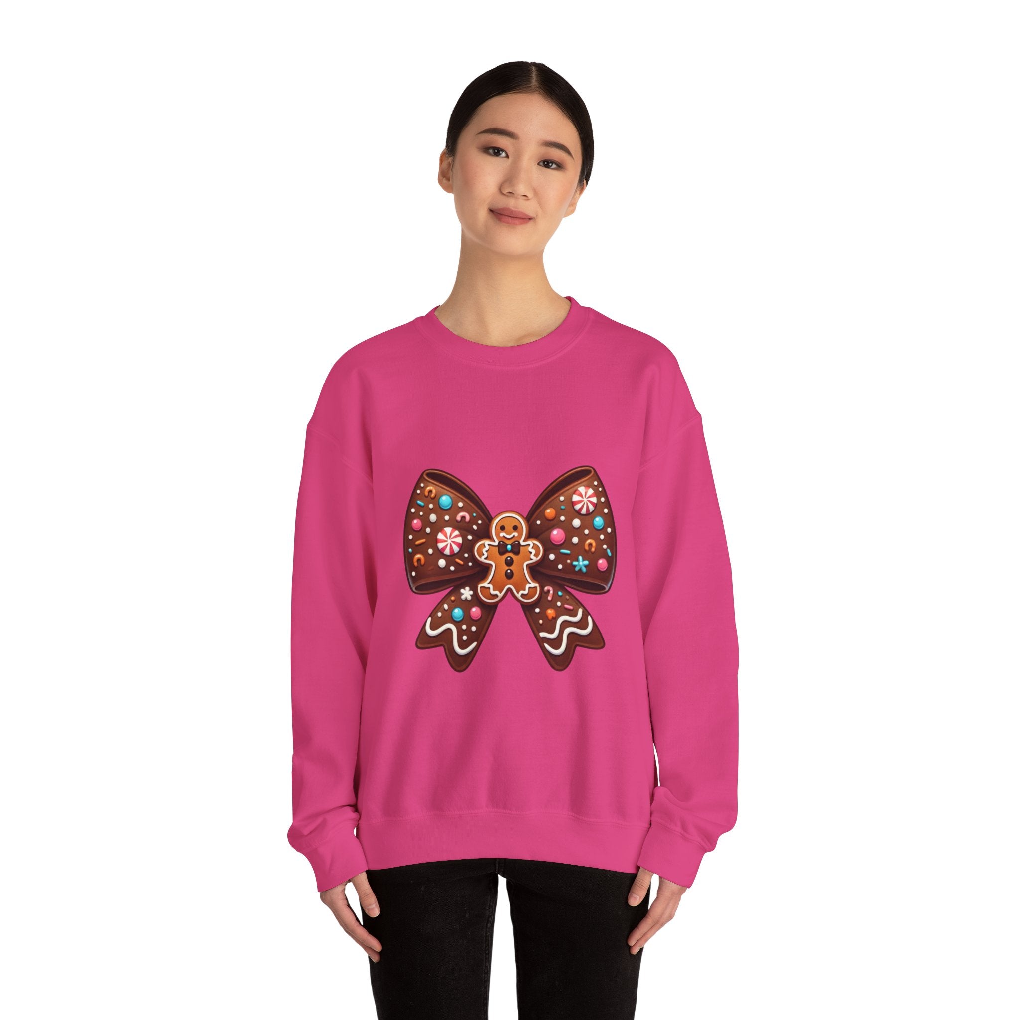 Gingerbread Bow Christmas Sweatshirt