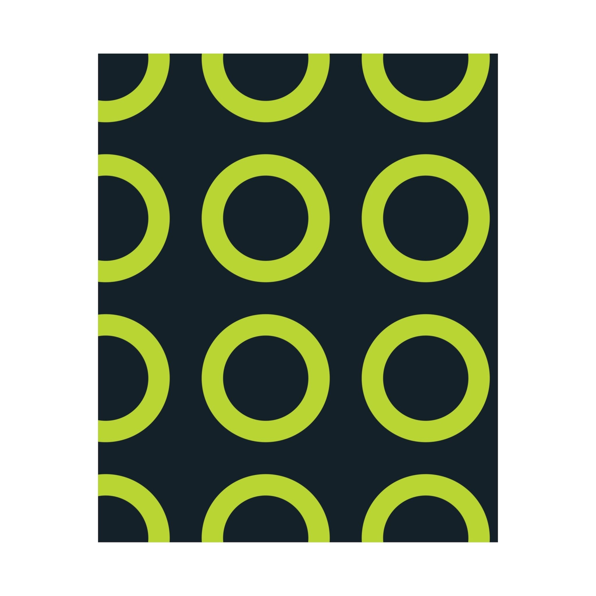 Lime Green Circle Teal Poster Art