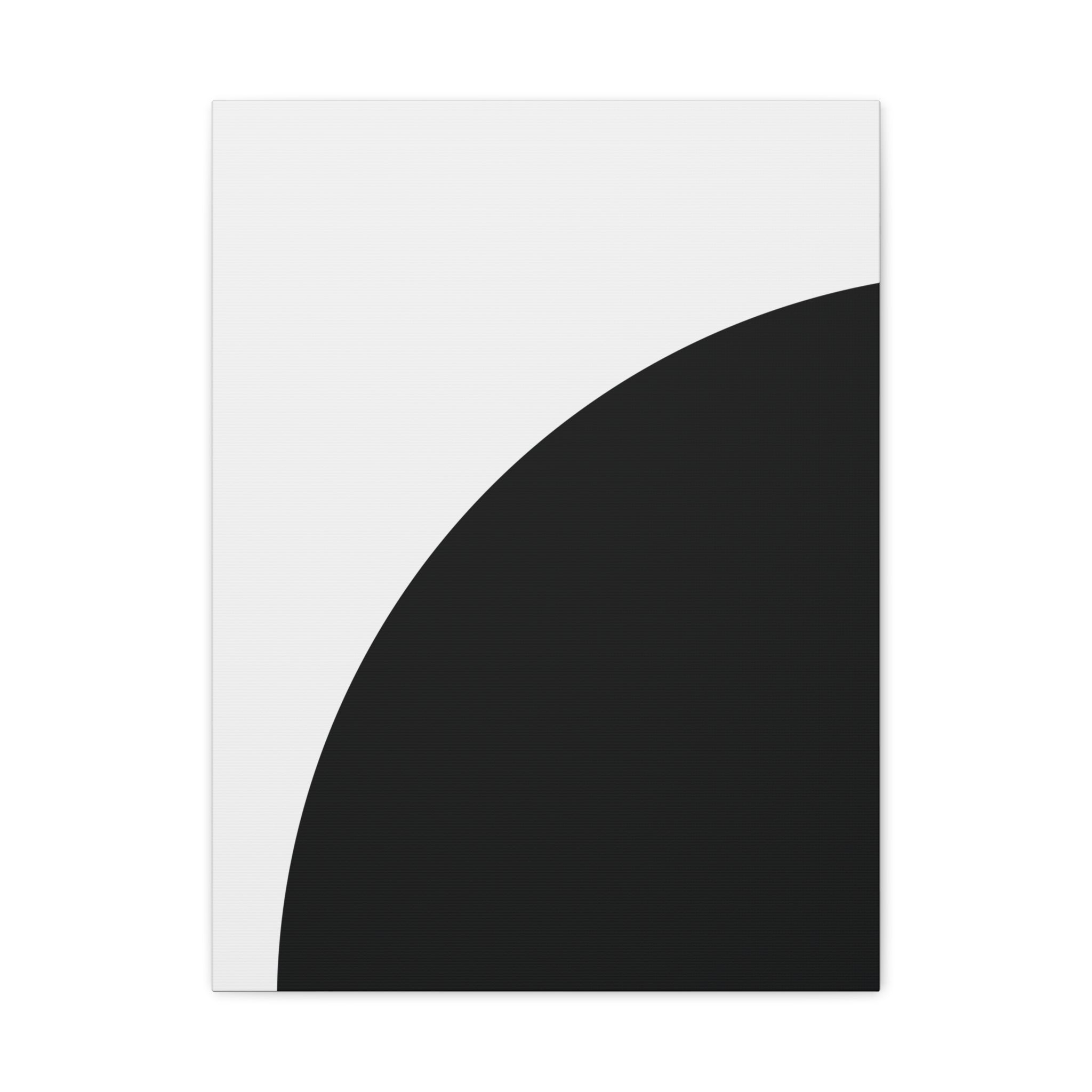 Abstract Black Semicircle Canvas Art