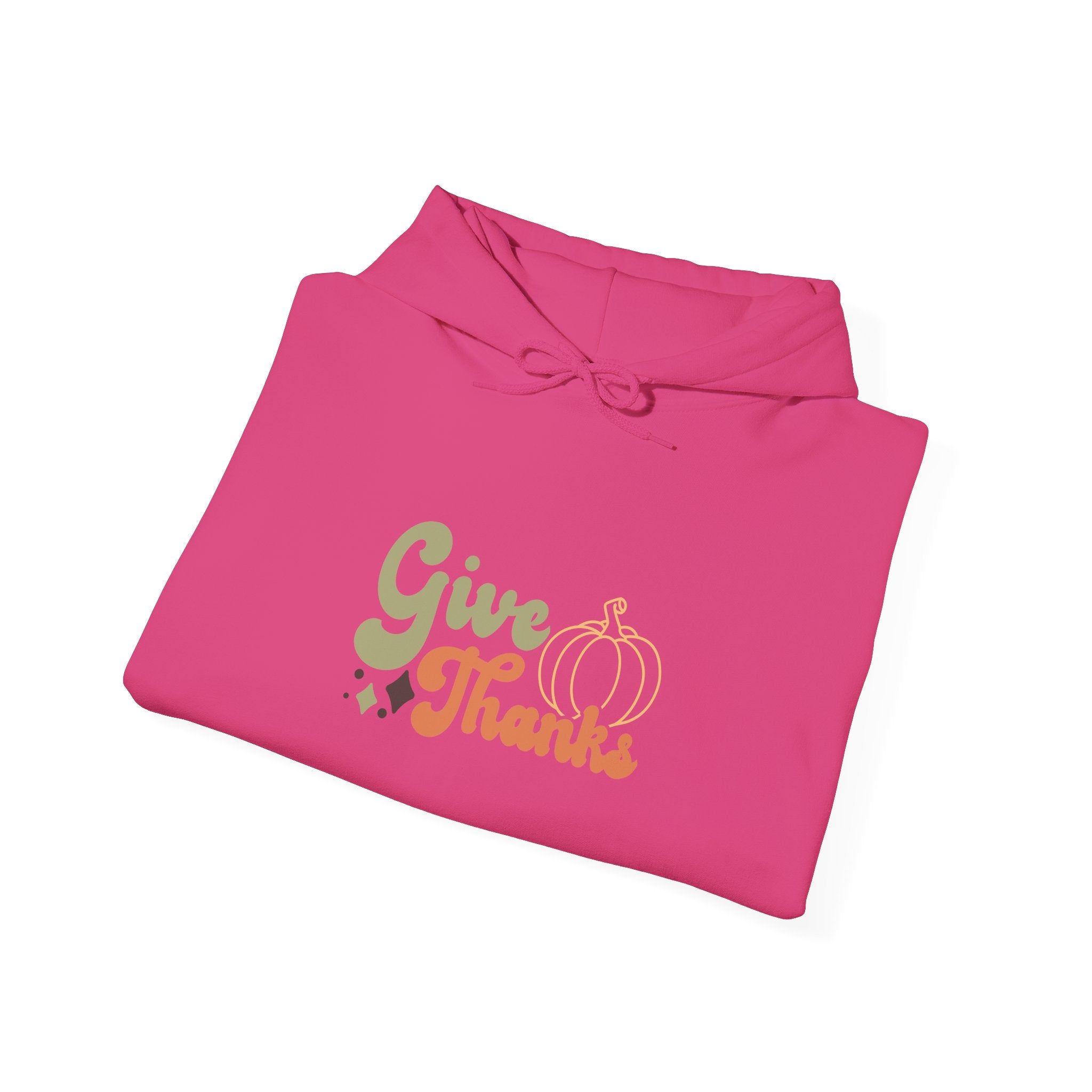 Give Thanks Pumpkin Hoodie - Retro Thanksgiving