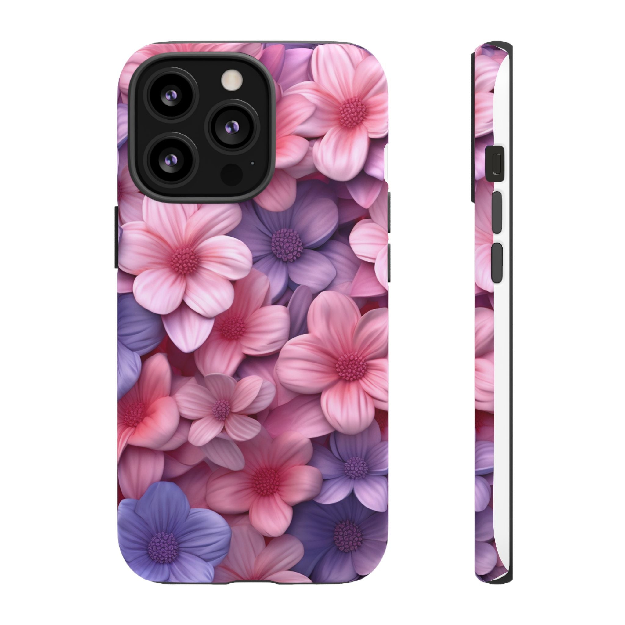 Floral Bloom Hexagon Stone iPhone Case