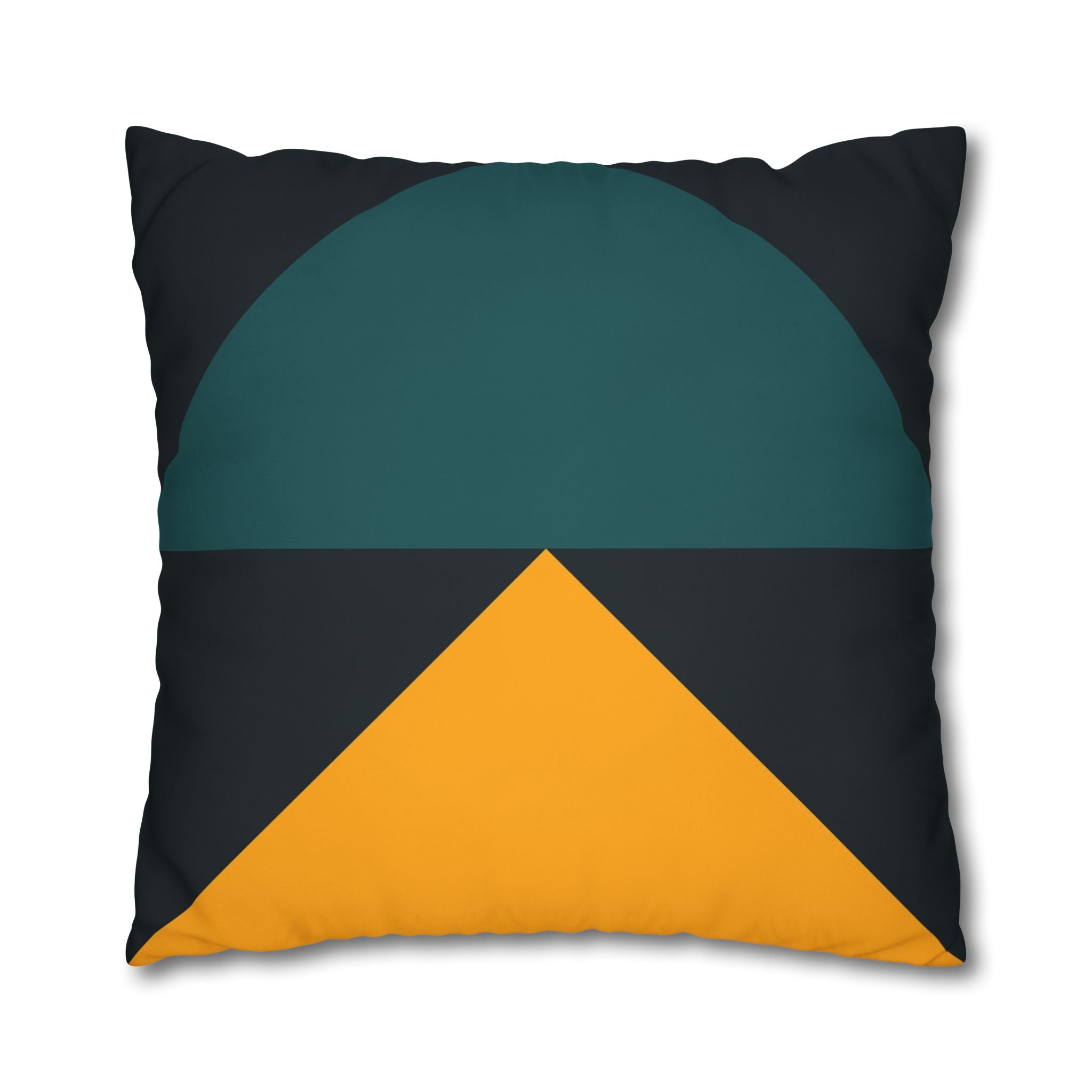 Geometric Teal & Gold Peak Pillowcase