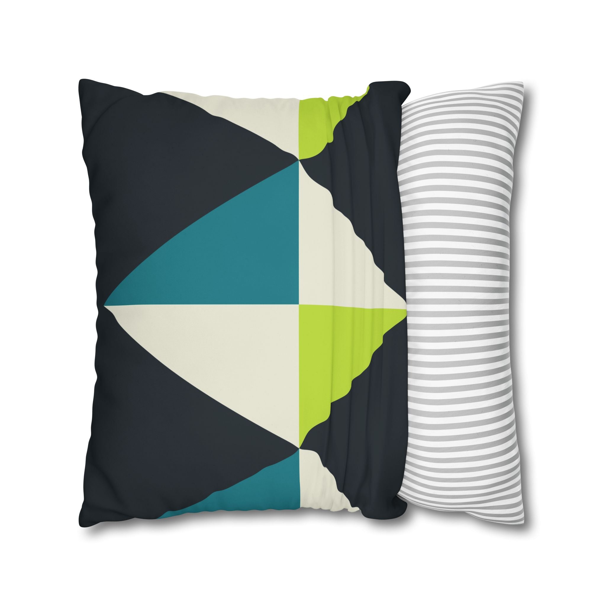 Geometric Teal Diamond Pillowcase