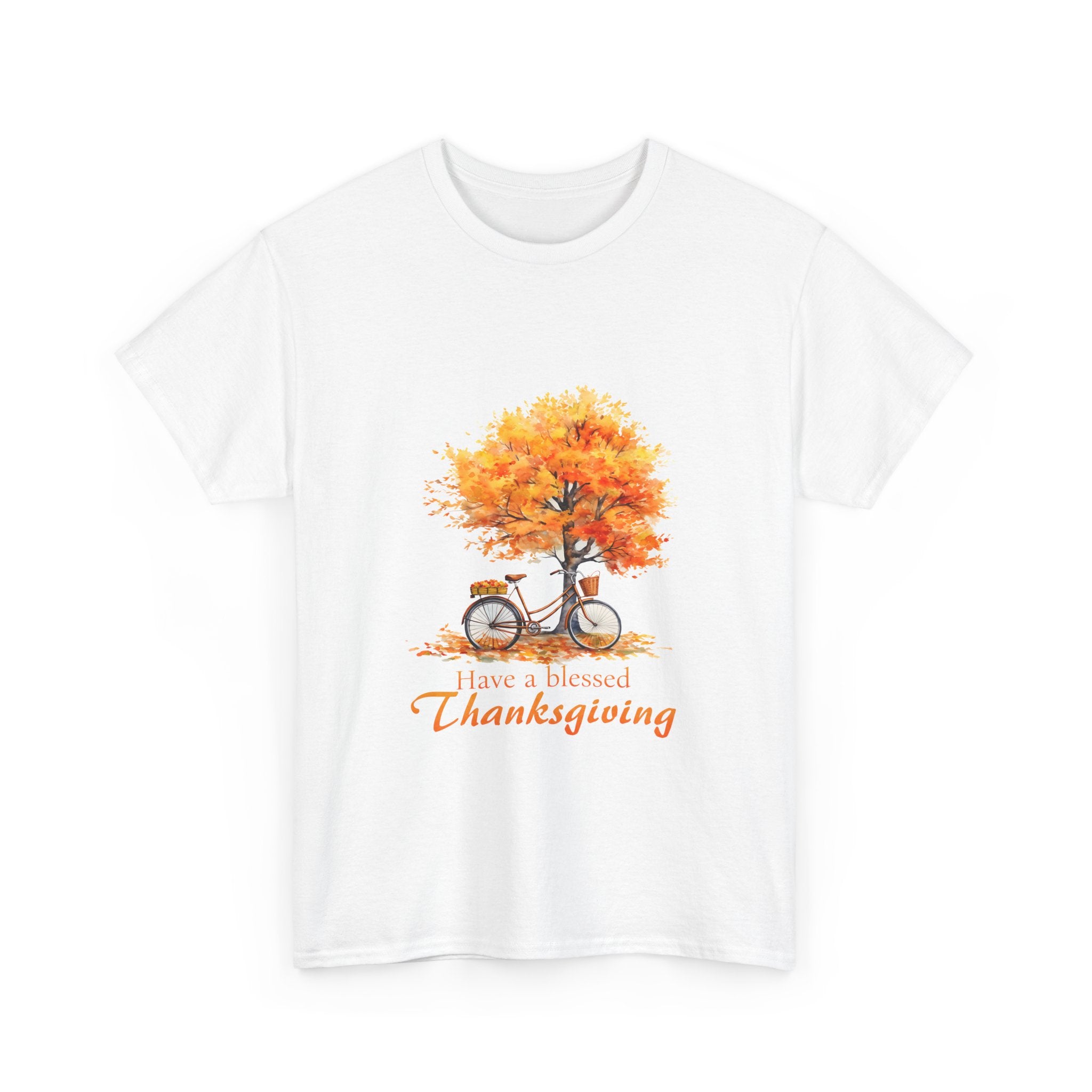 Blessed Thanksgiving Bicycle Watercolor Tee