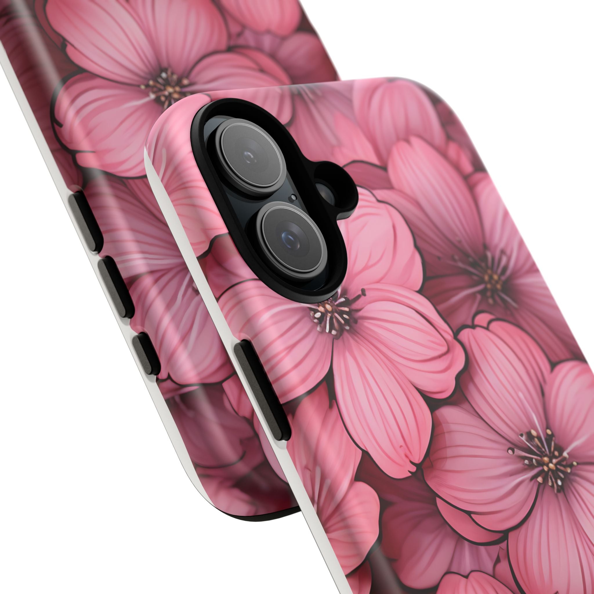 Pink Blossom Hexagon iPhone Case - Rugged