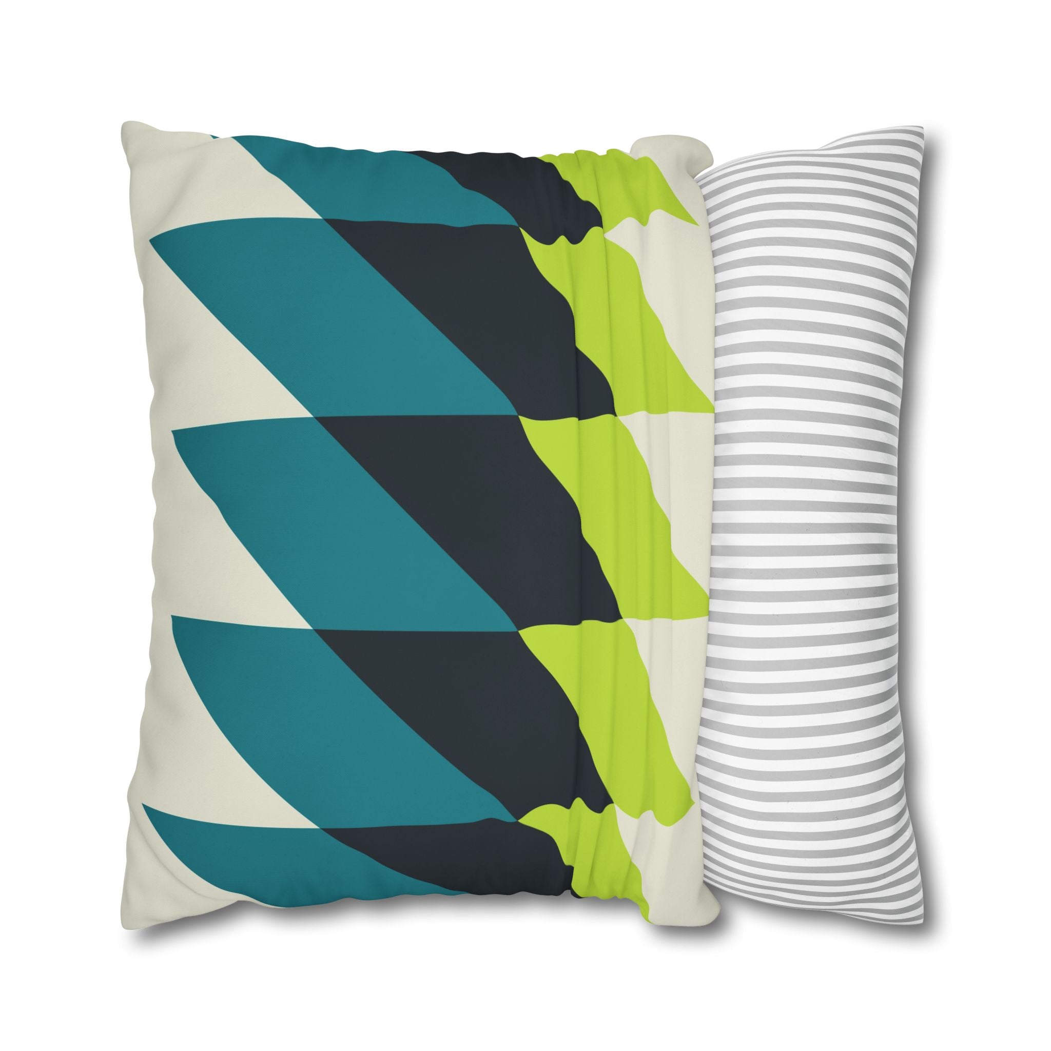 Geometric Teal Pillowcase - Modern Decor