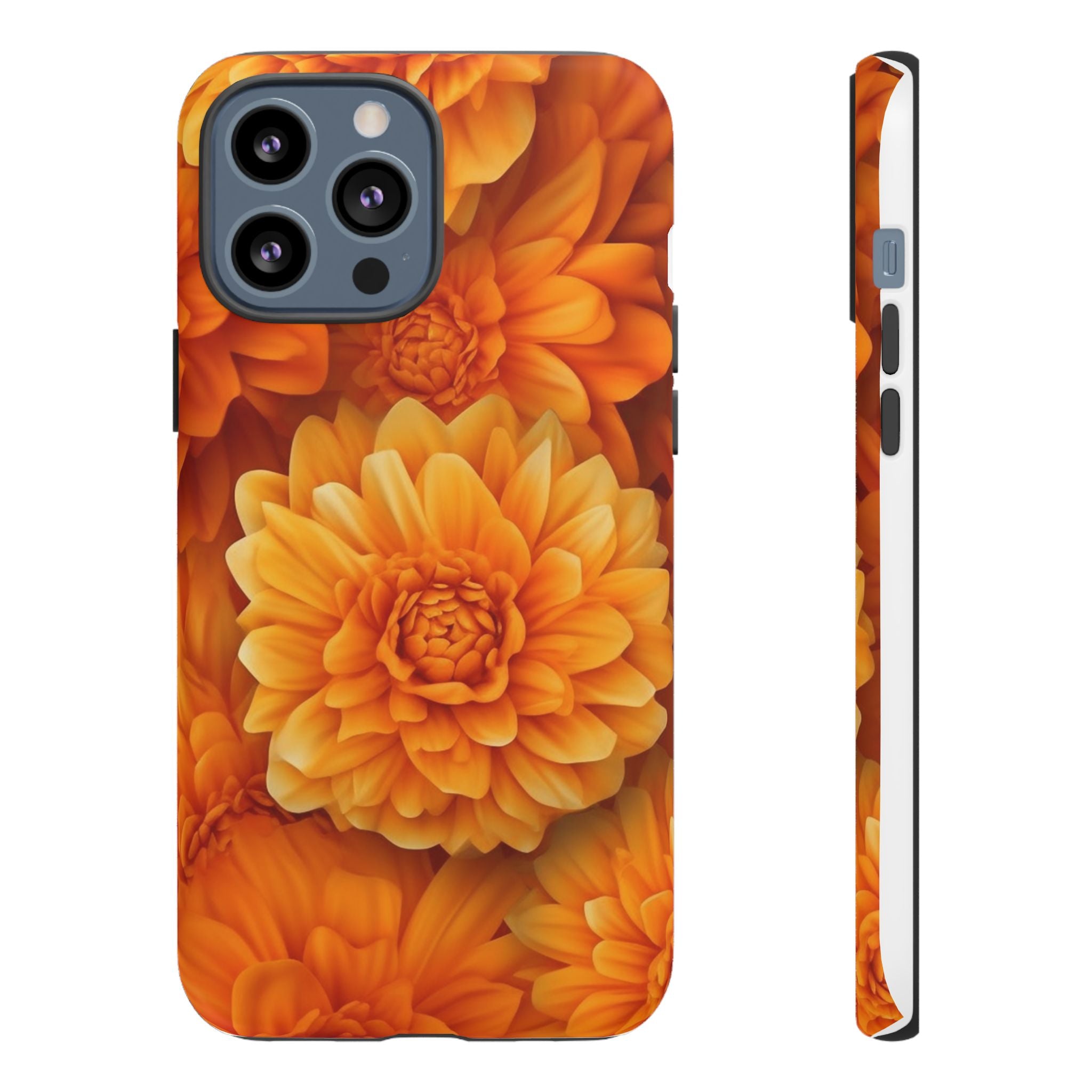 Fiery Dahlia Hexagon iPhone Case