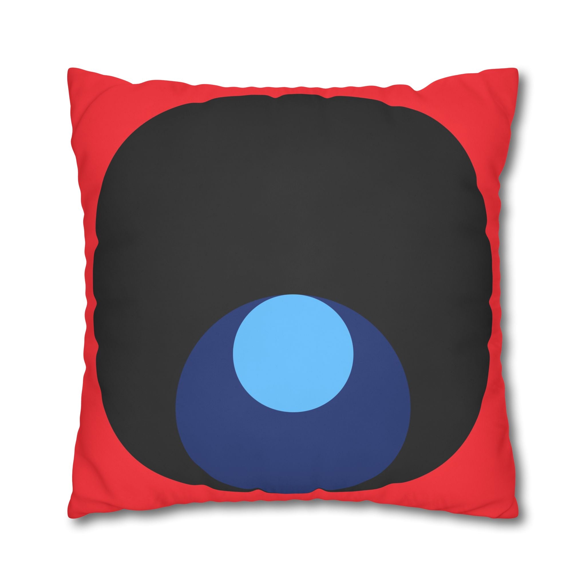 Abstract Circles Red Pillowcase