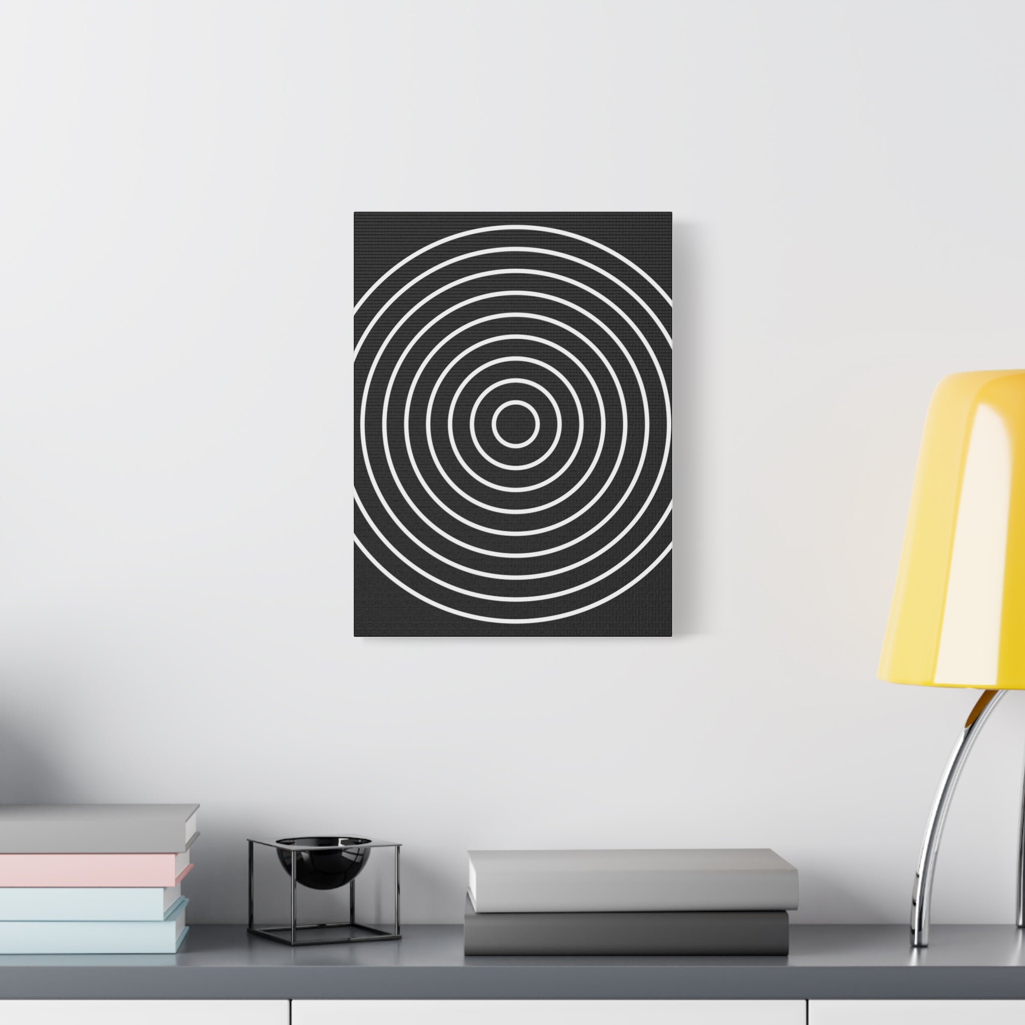 Abstract Concentric Circles Canvas Art