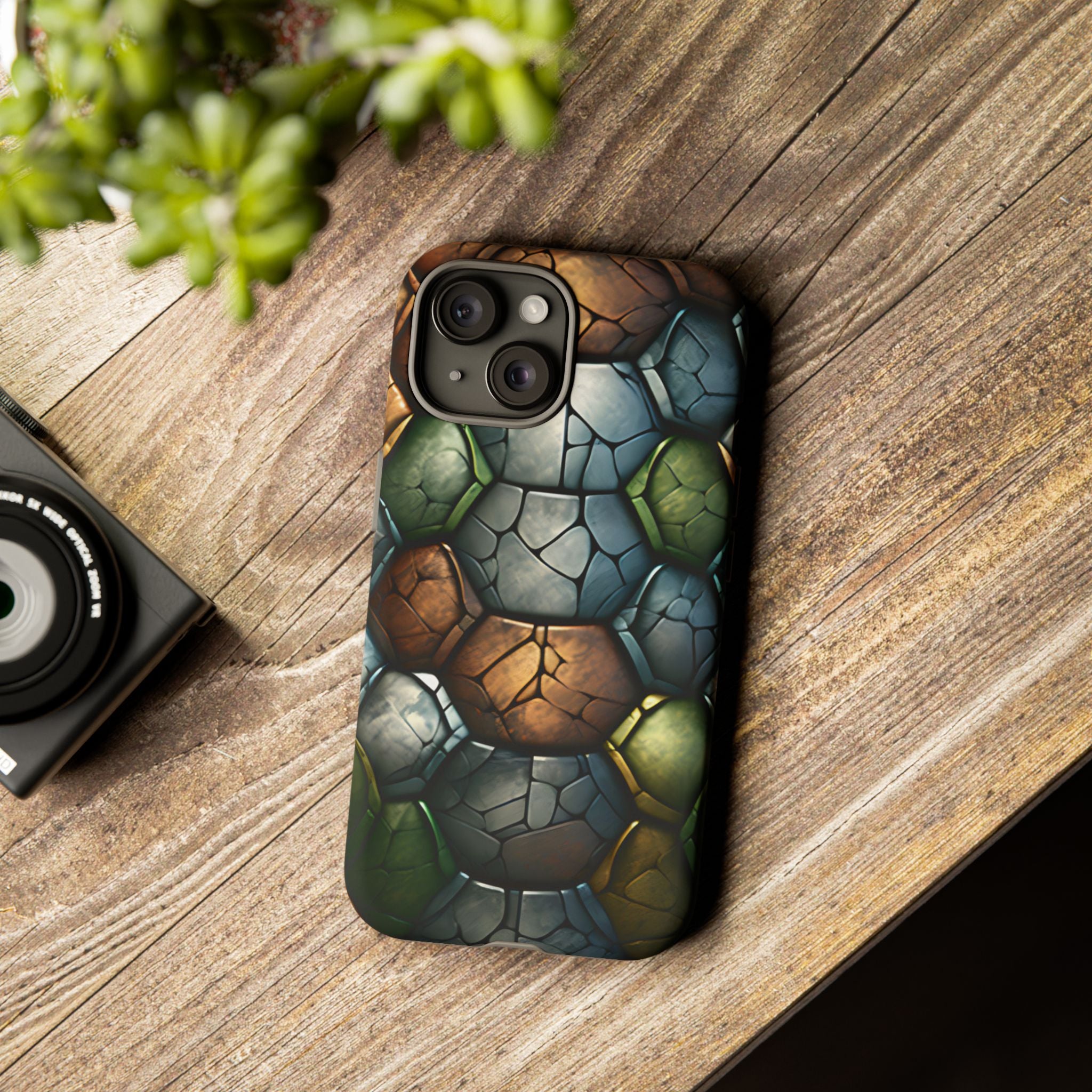 Hexagon Stone iPhone Case - Rugged Texture