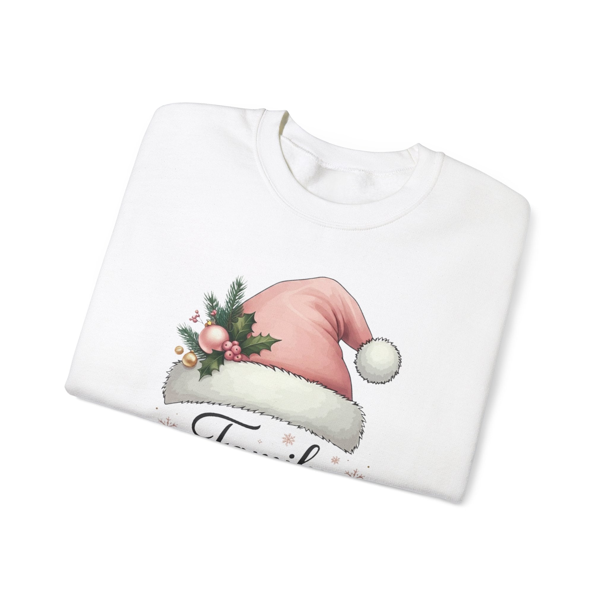 Pink Santa Hat Family Christmas 2024 Sweatshirt