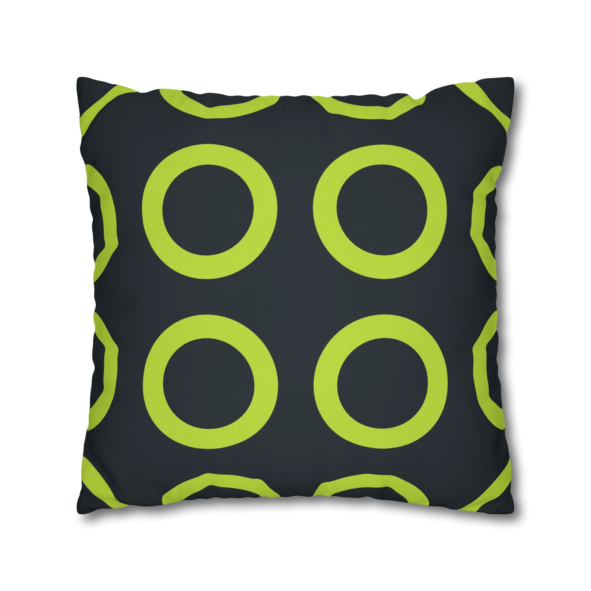 Lime Green Circle Geo Pillowcase