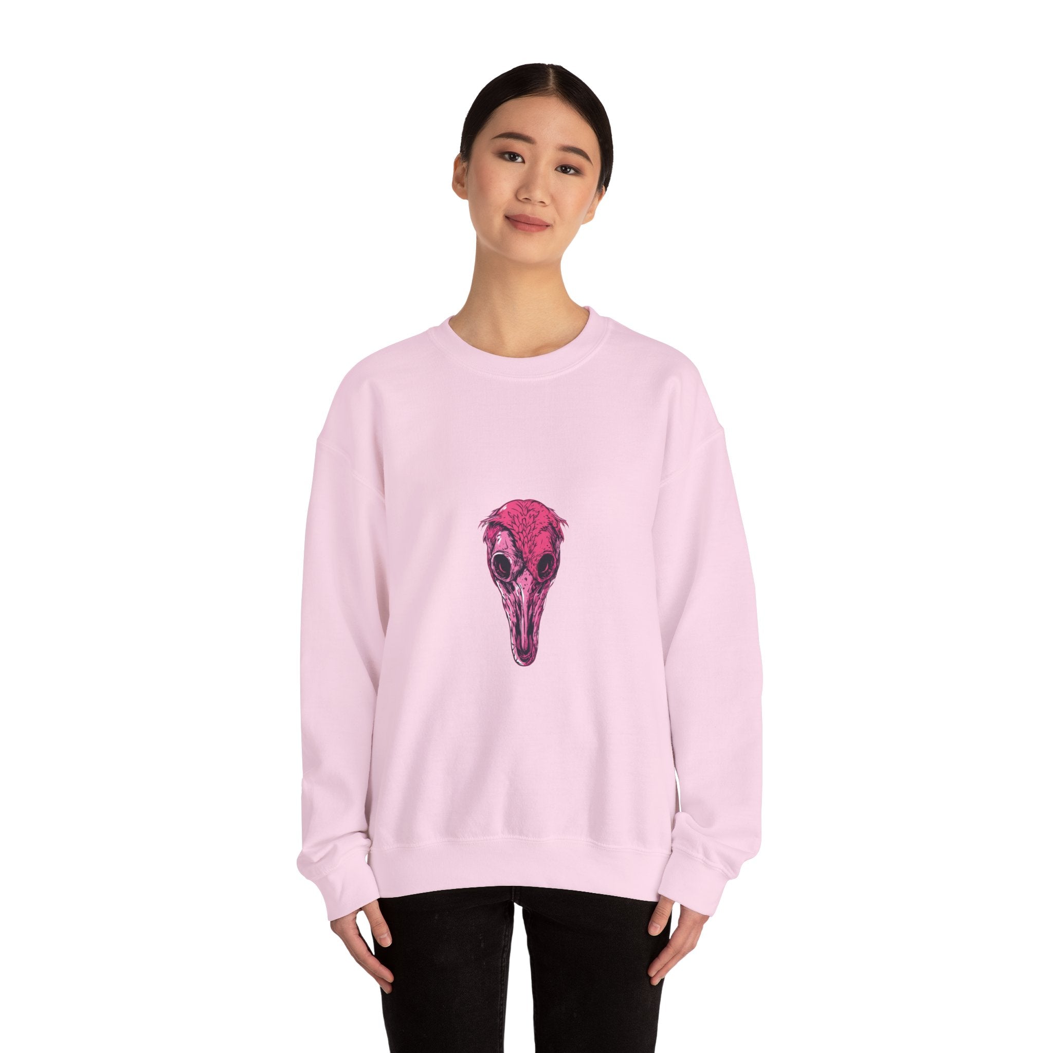 Pink Bird Skull Sweatshirt