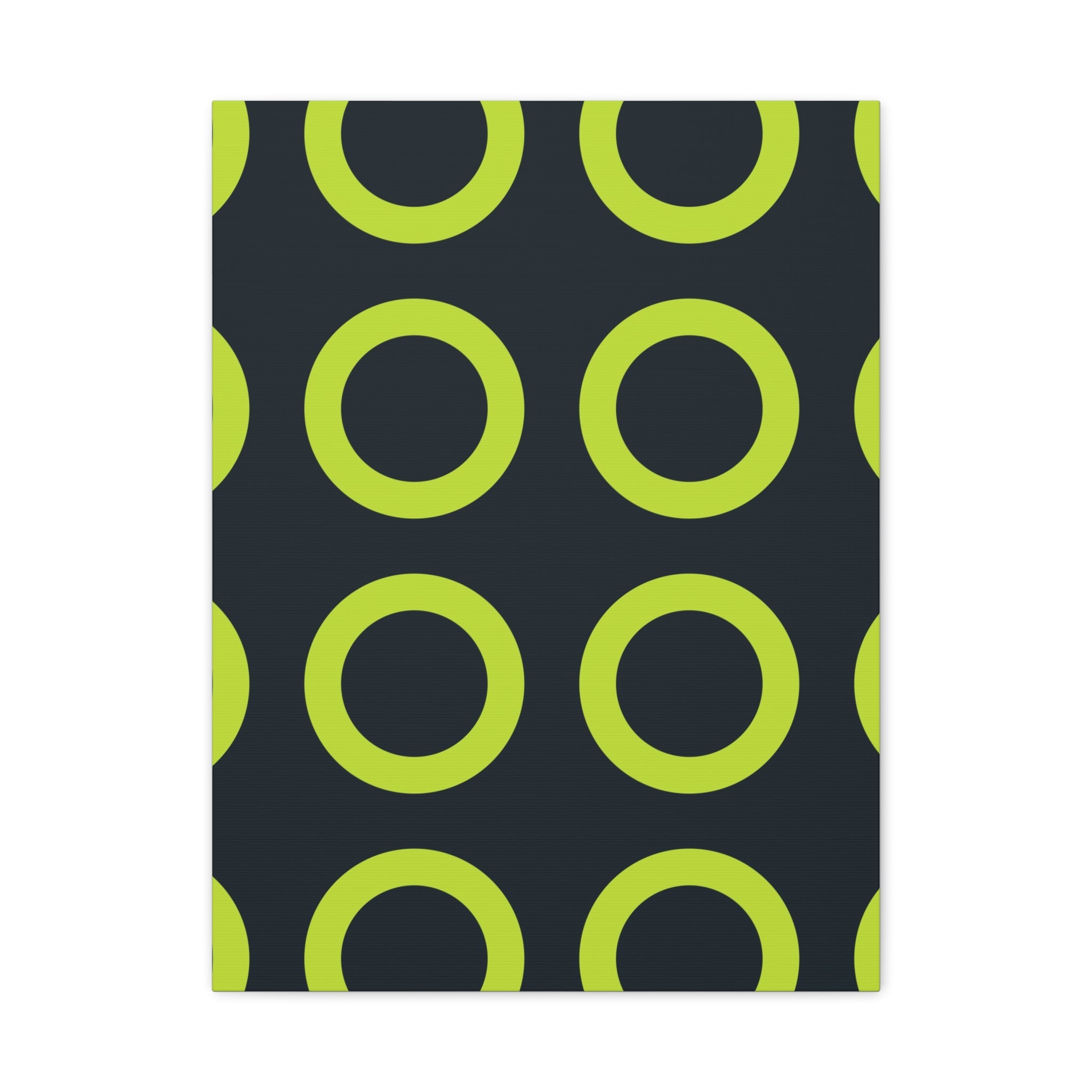 Lime Green Circle Canvas Art - Teal