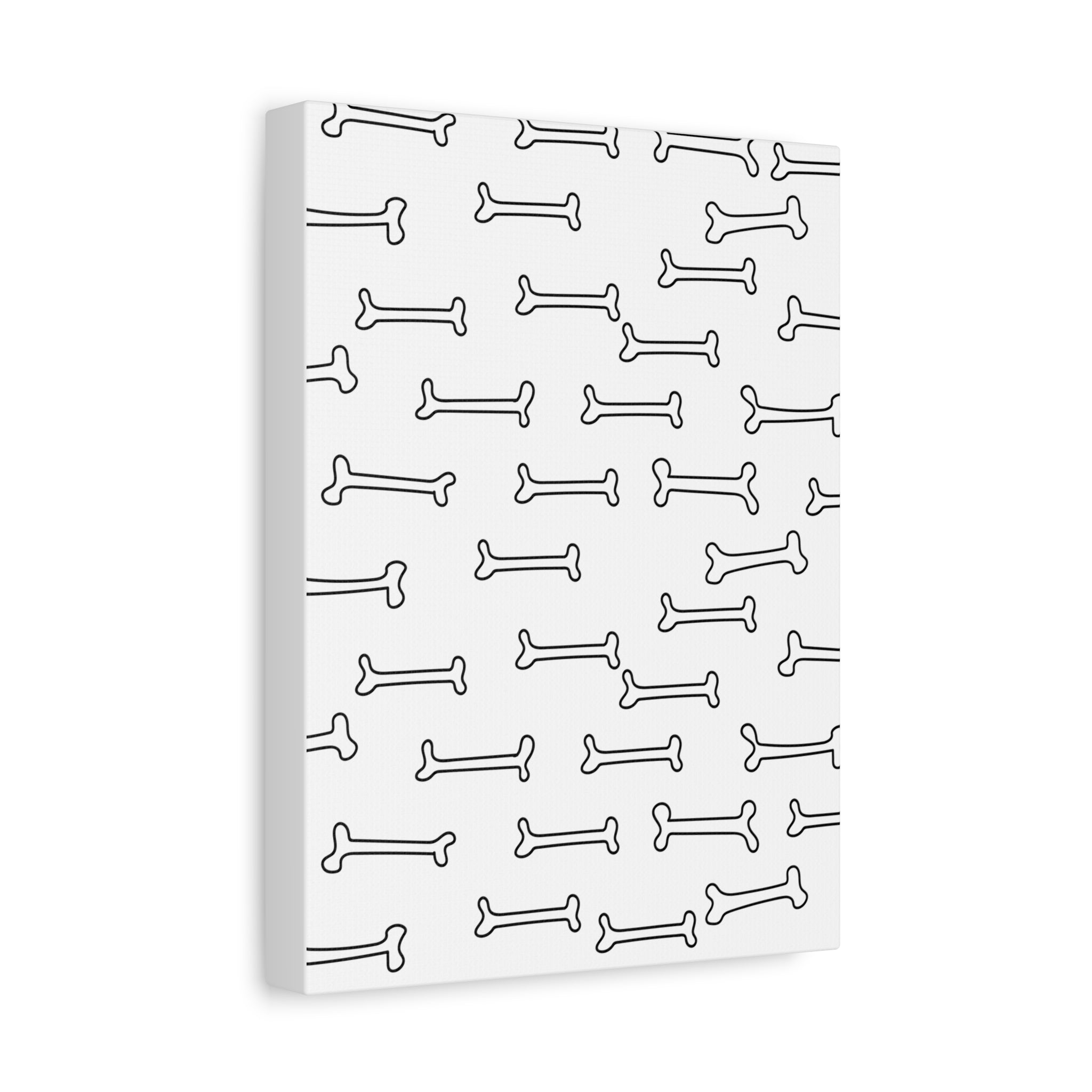 Minimalist Bone Pattern Matte Canvas Art