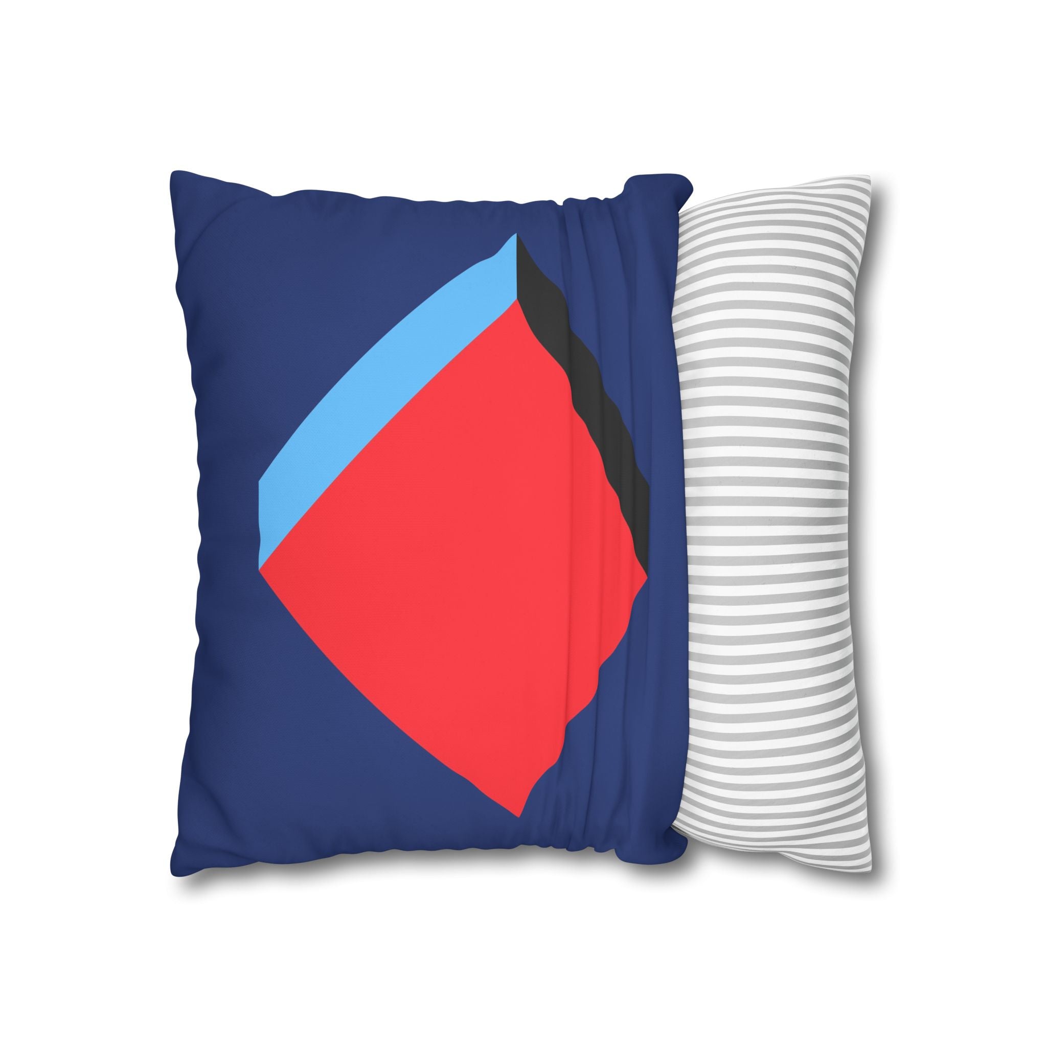 Geometric Diamond Pillowcase - Red & Blue