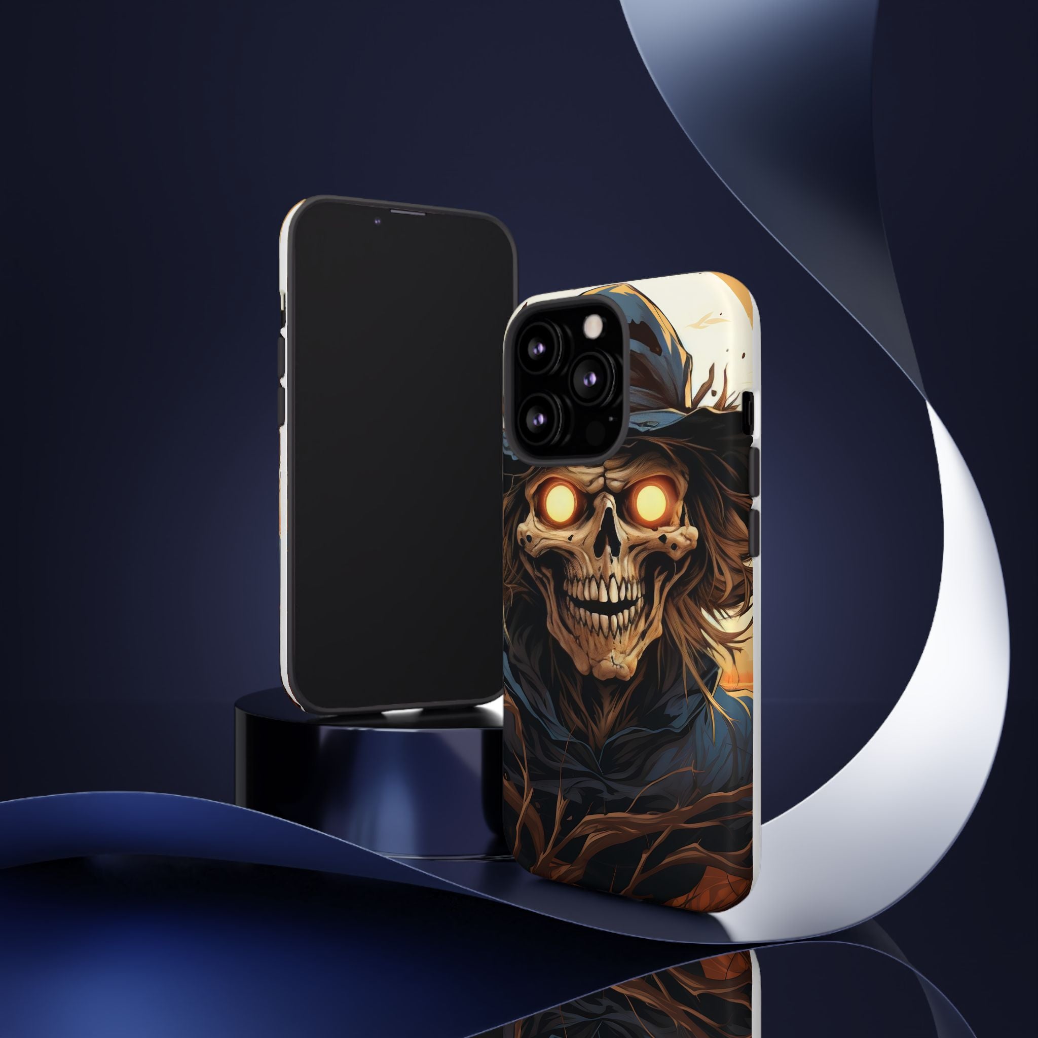 Eerie Scarecrow Hexagon Stone iPhone Case