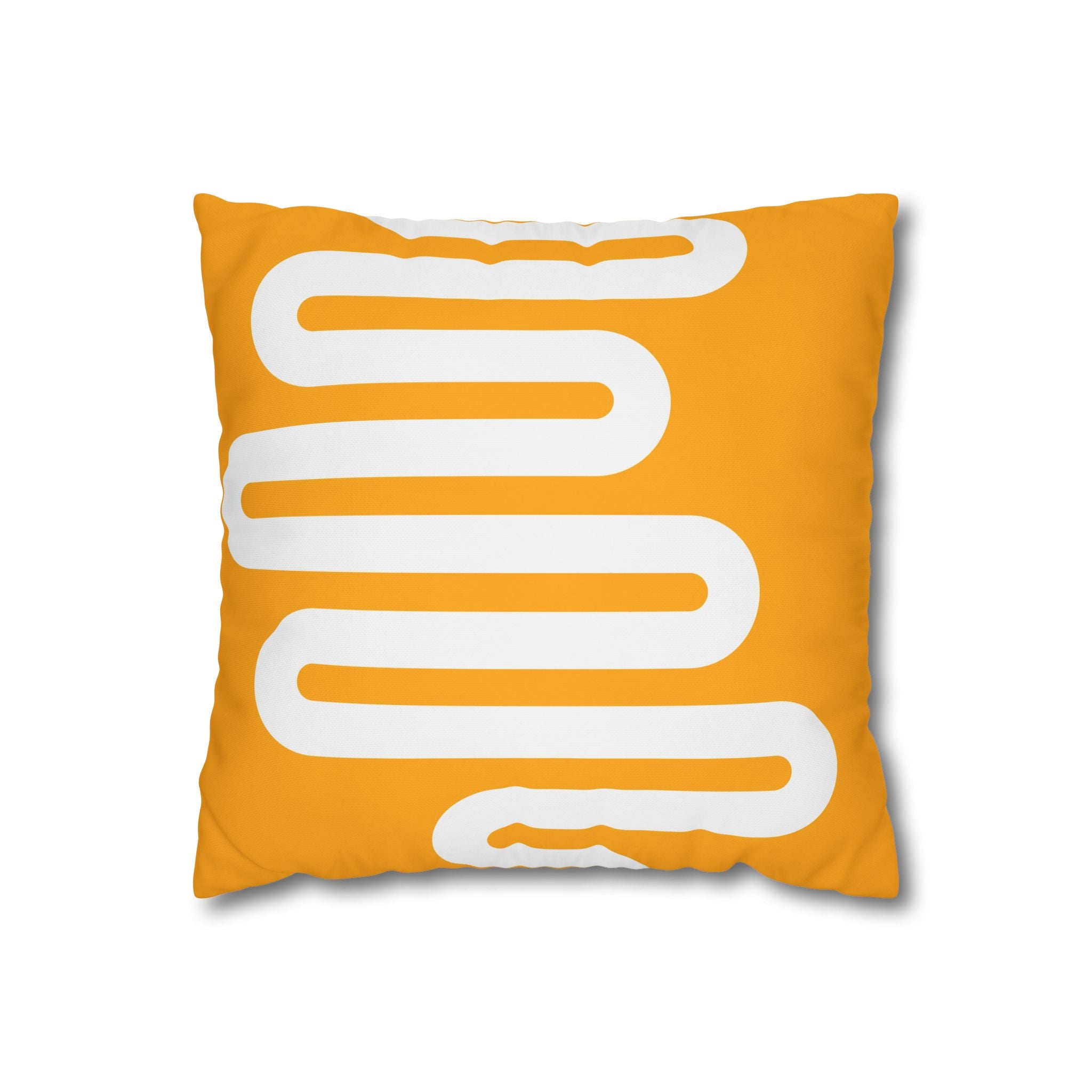 Golden Wave Pillowcase - Abstract Art