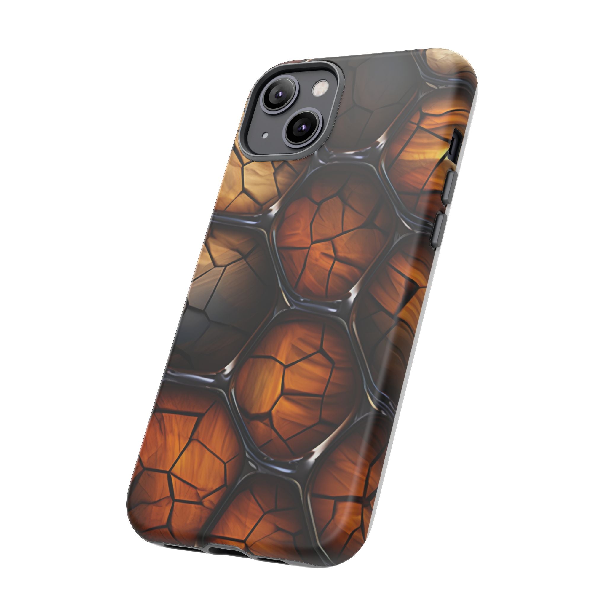 Cracked Wood Honeycomb iPhone Case