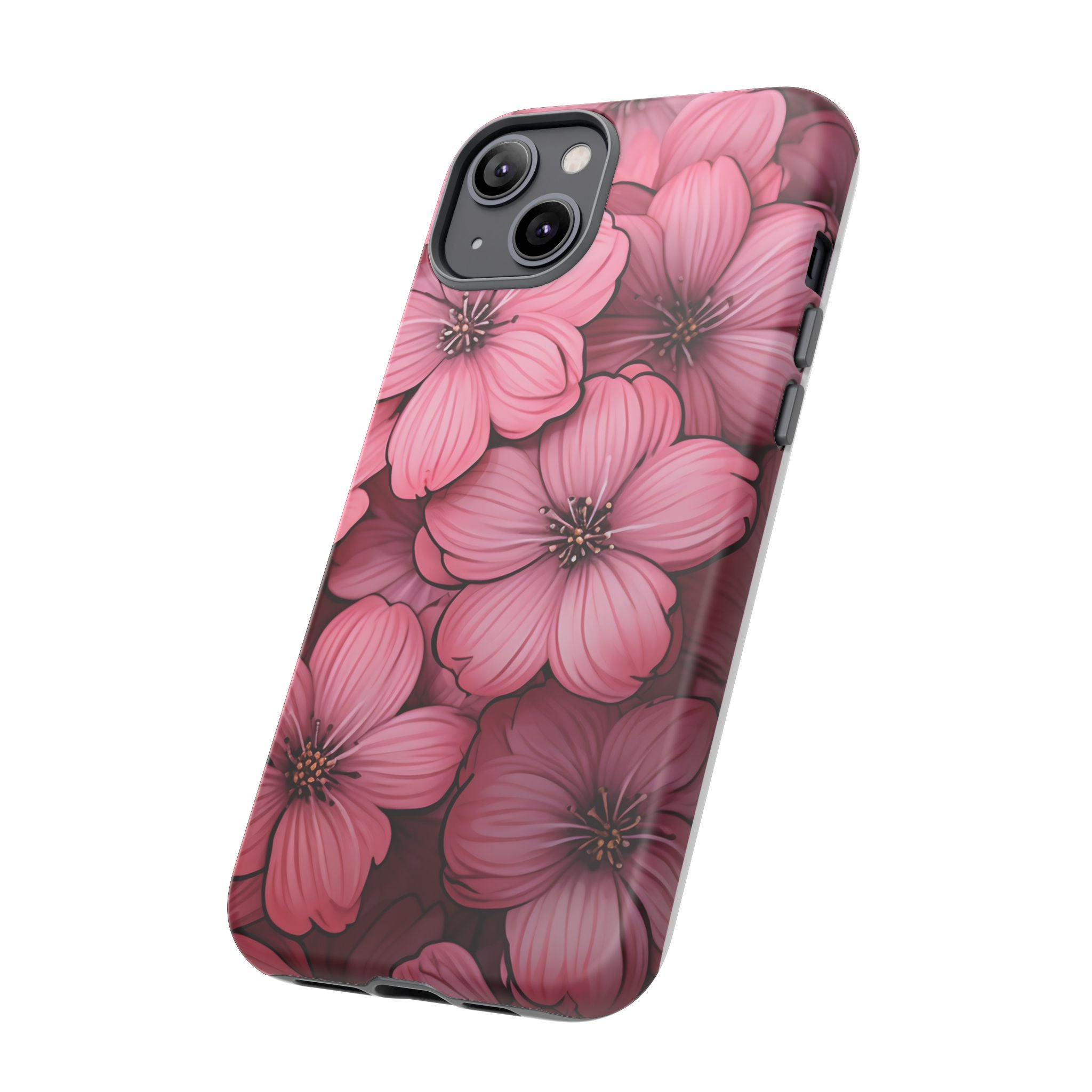 Pink Blossom Hexagon iPhone Case - Rugged