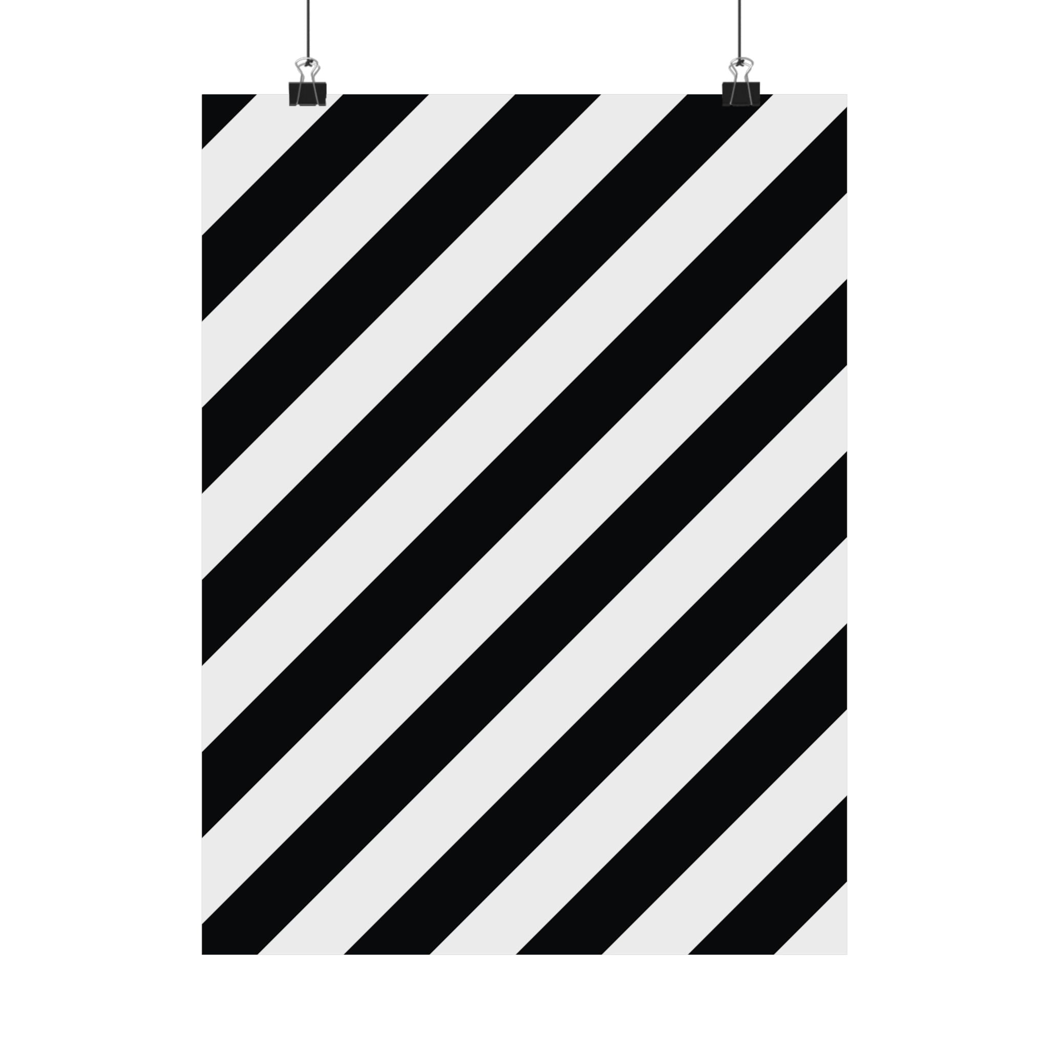 Modern Diagonal Stripe Art Poster