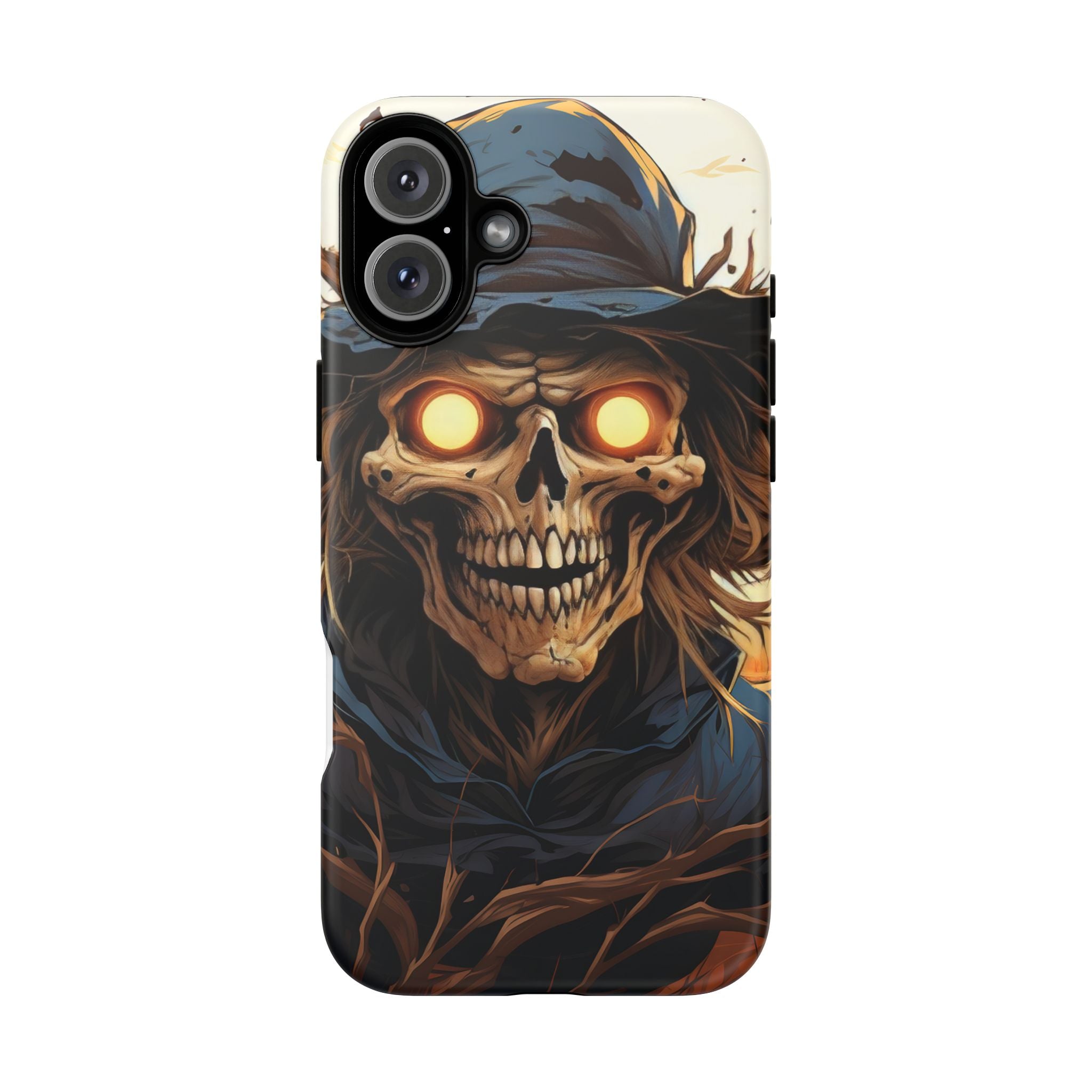 Eerie Scarecrow Hexagon Stone iPhone Case