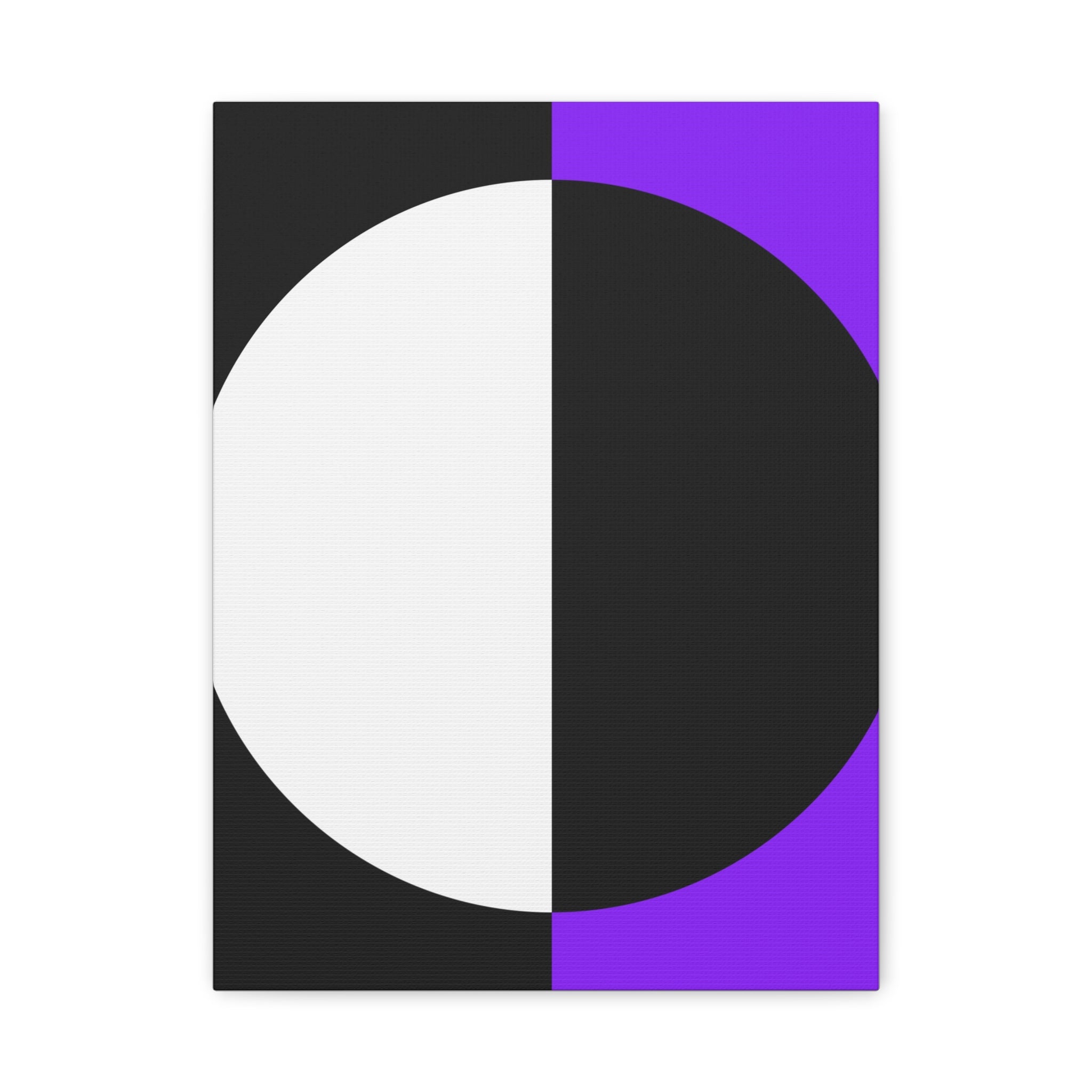 Abstract Purple & Black Circle Canvas Art