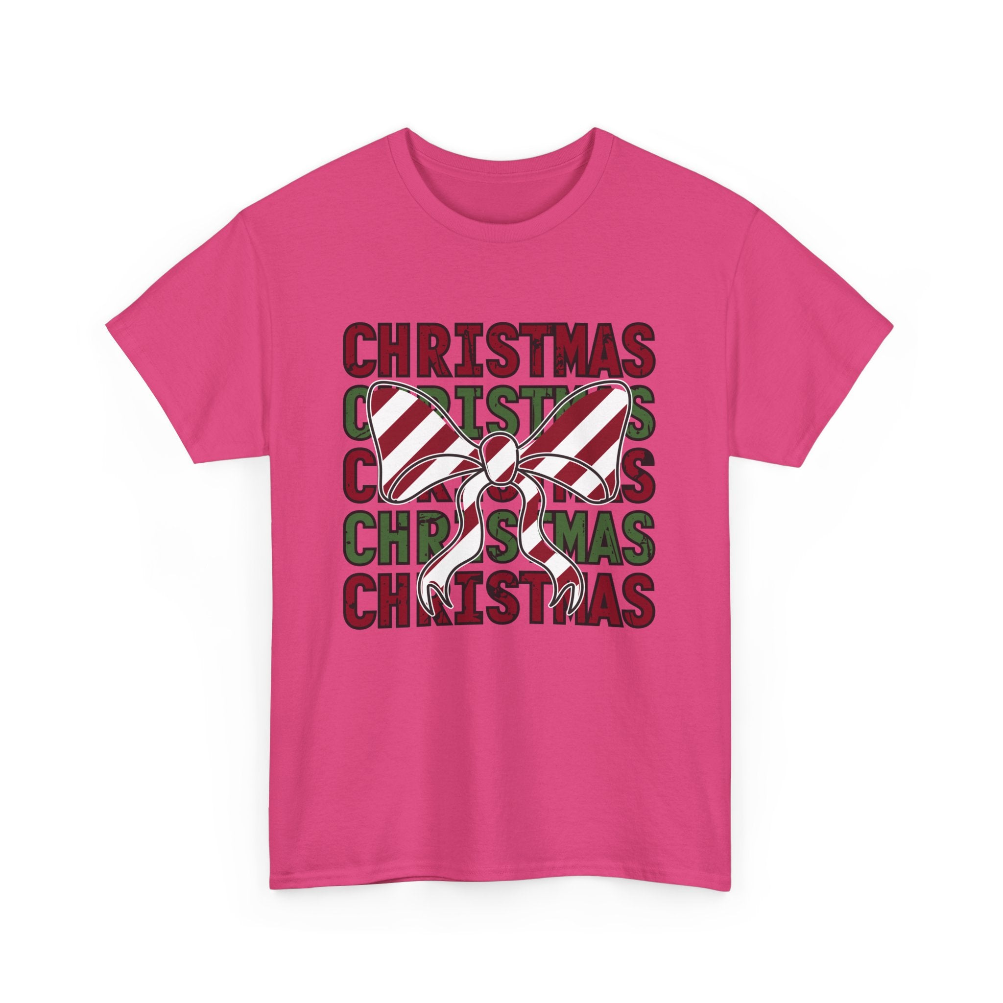 Candy Cane Bow Christmas T-Shirt