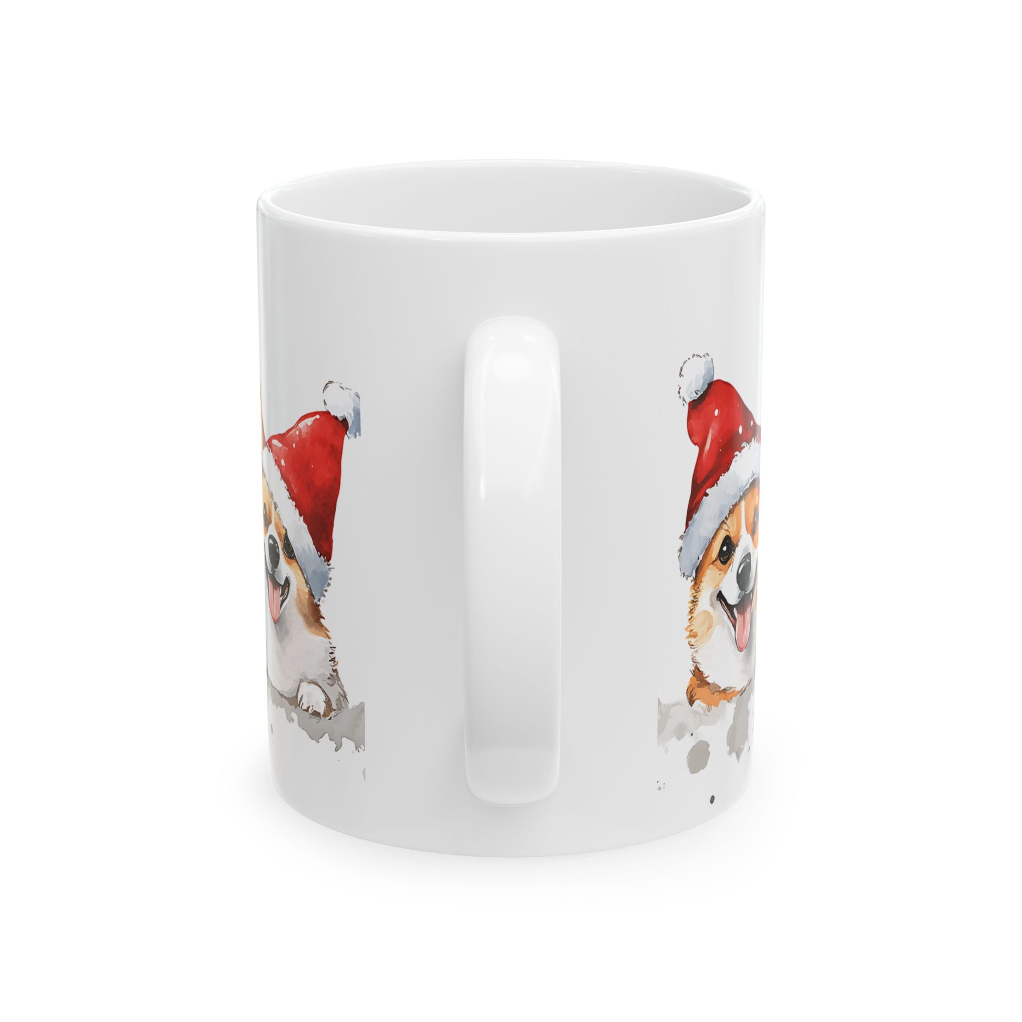 Corgi Christmas Mug: 5 Santa Dogs