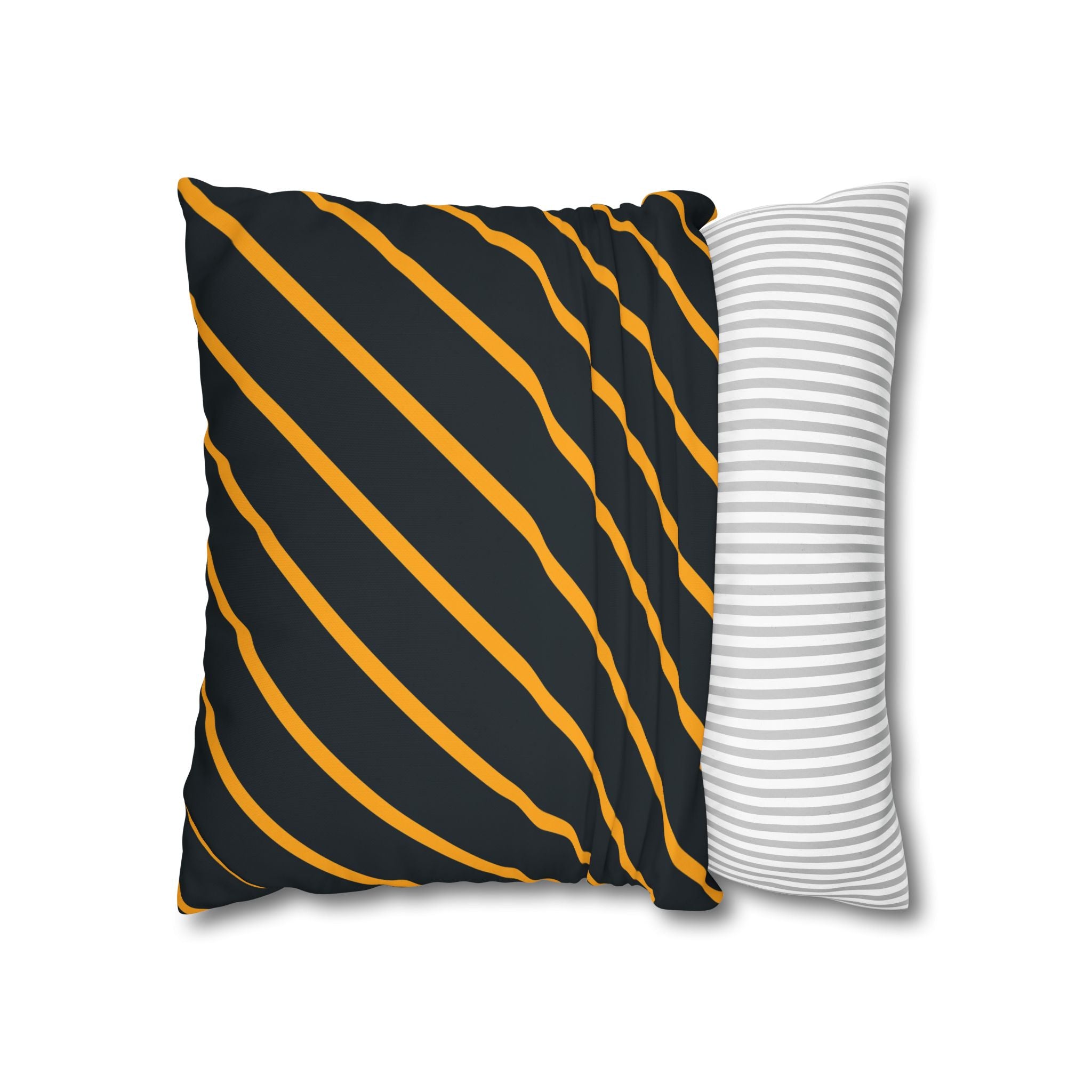 Bold Orange Diagonal Stripe Pillowcase