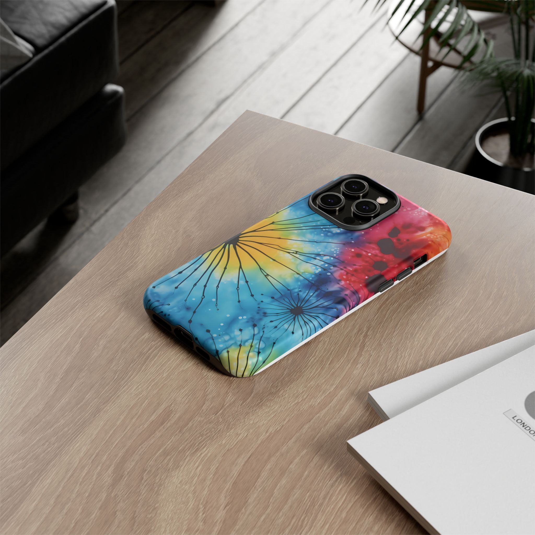 Cosmic Bloom Hexagon Stone iPhone Case